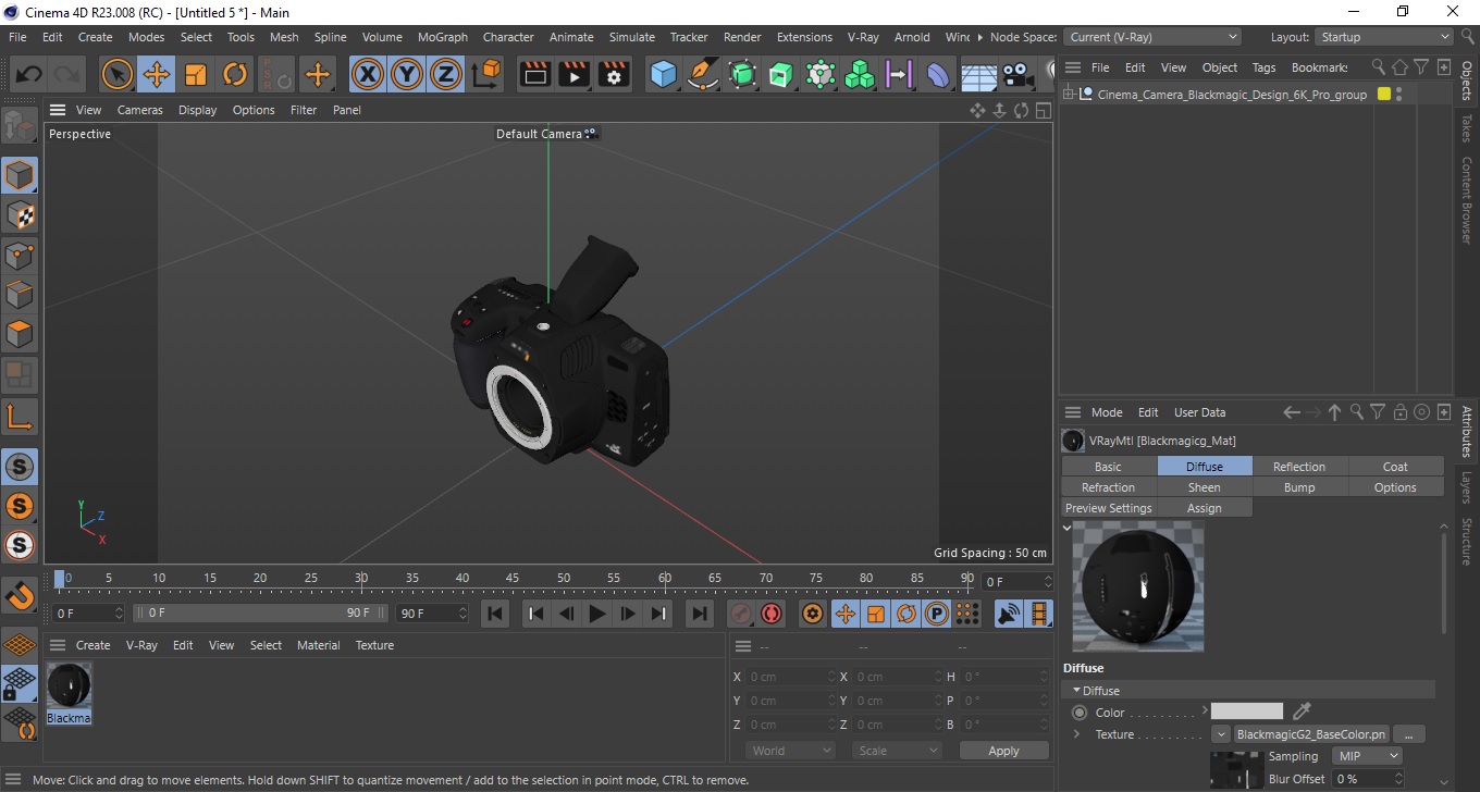 3D Cinema Camera Blackmagic Design 6K Pro model
