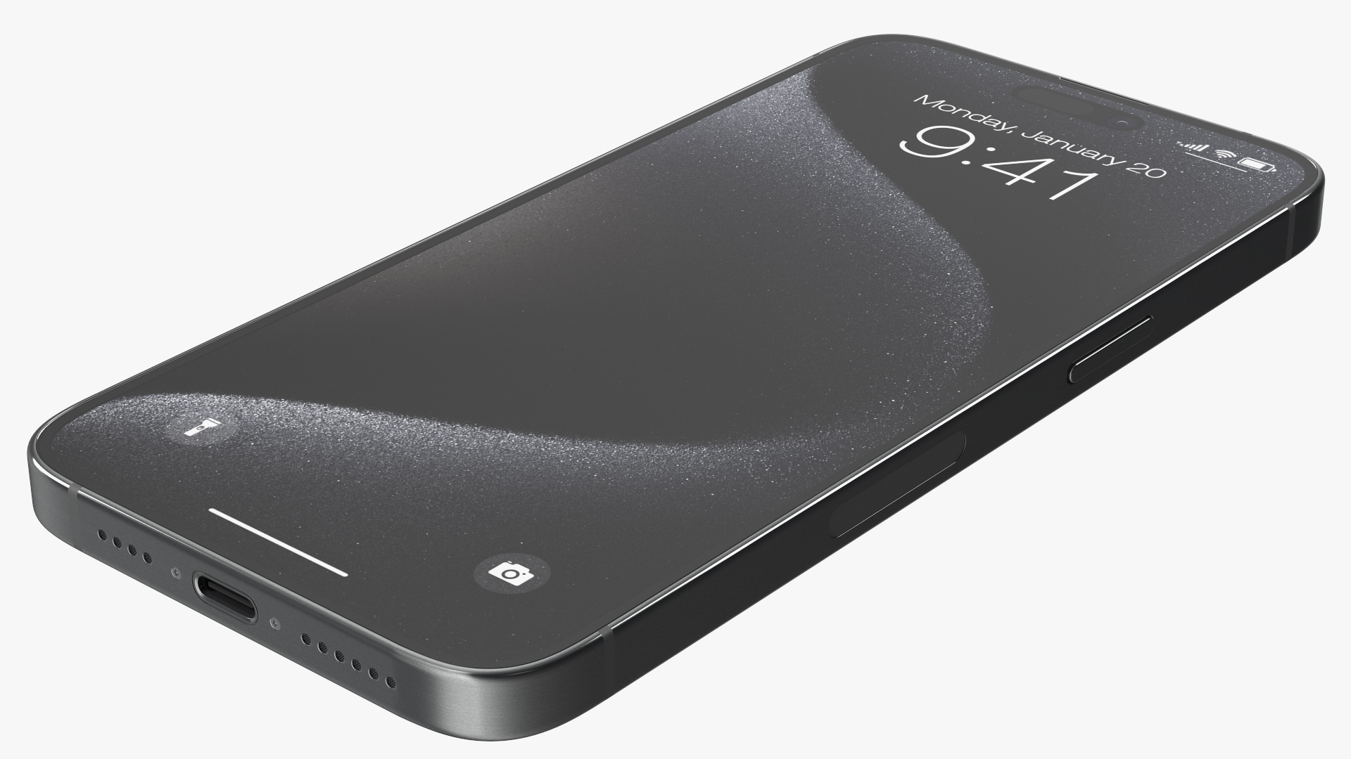 3D Apple IPhone 15 Pro Max Black Titanium model