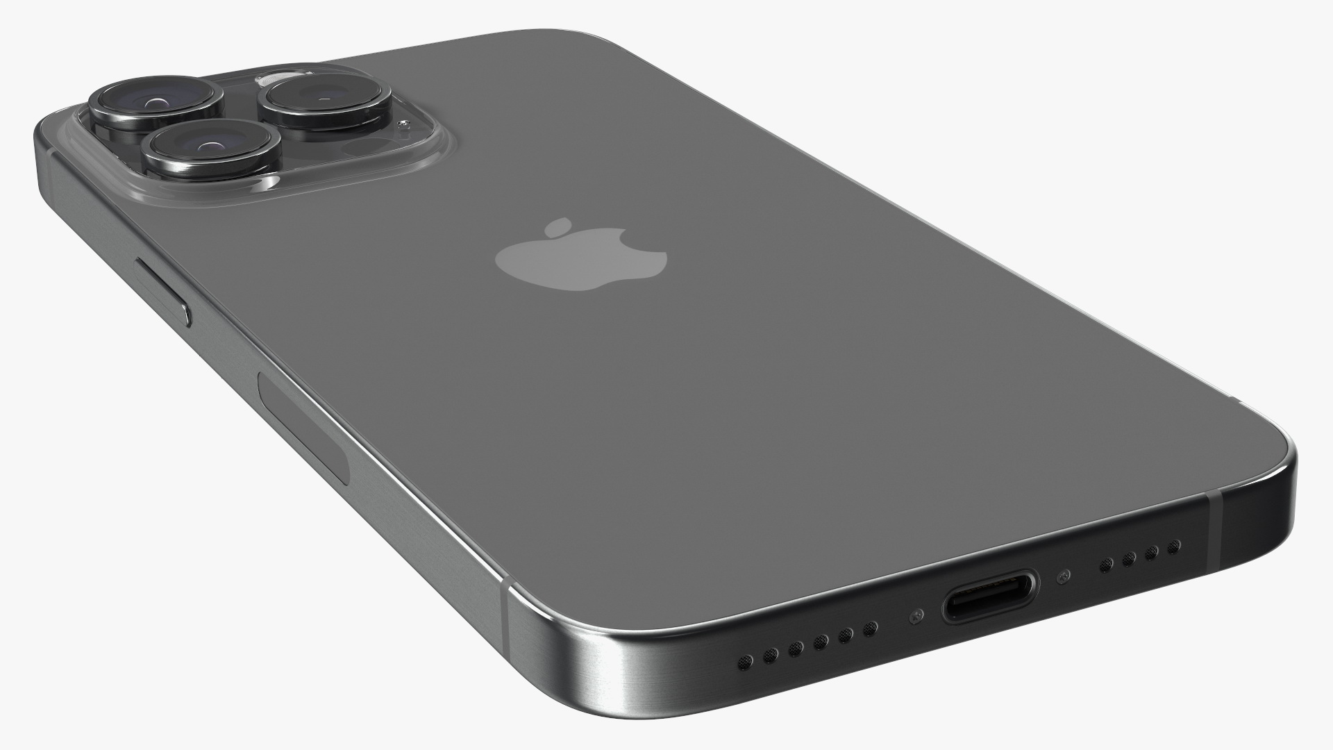 3D Apple IPhone 15 Pro Max Black Titanium model