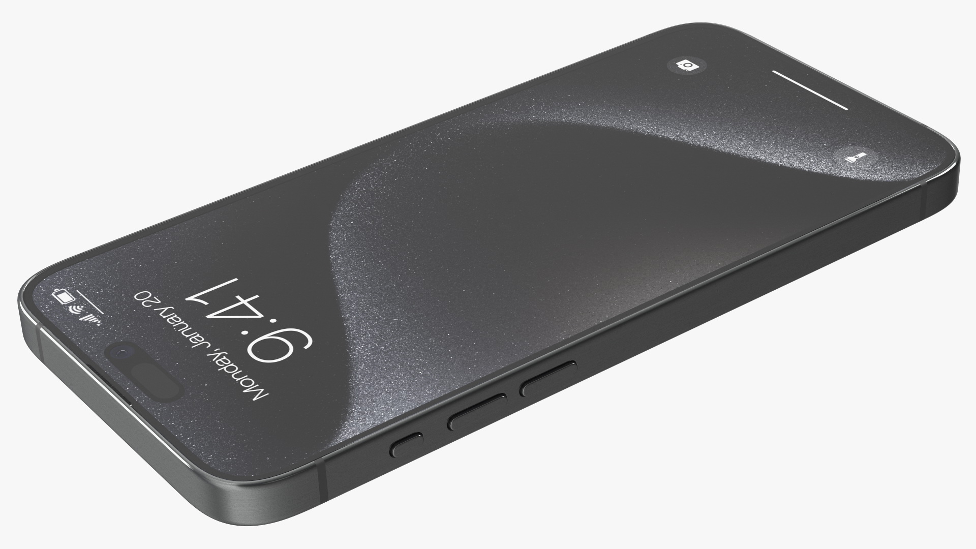 3D Apple IPhone 15 Pro Max Black Titanium model