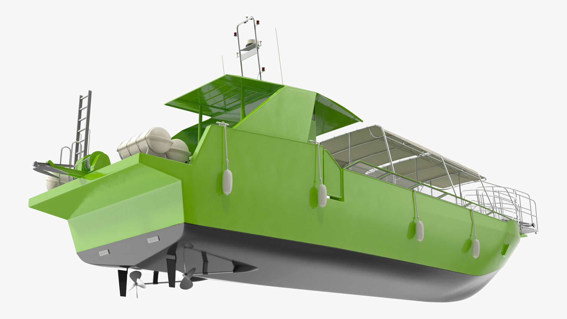 3D model Excursion Boat Green