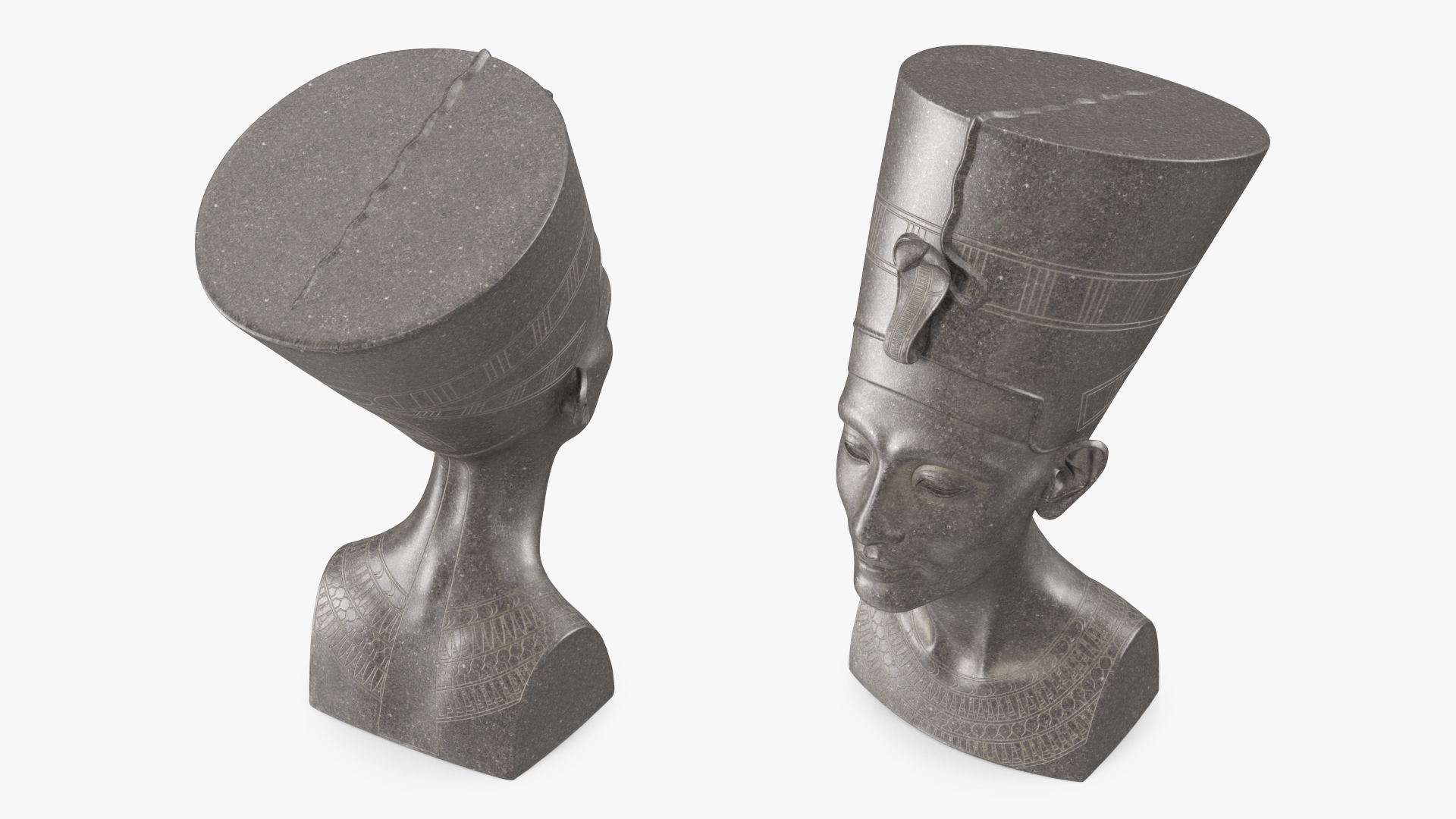 3D model Granite Bust of Nefertiti