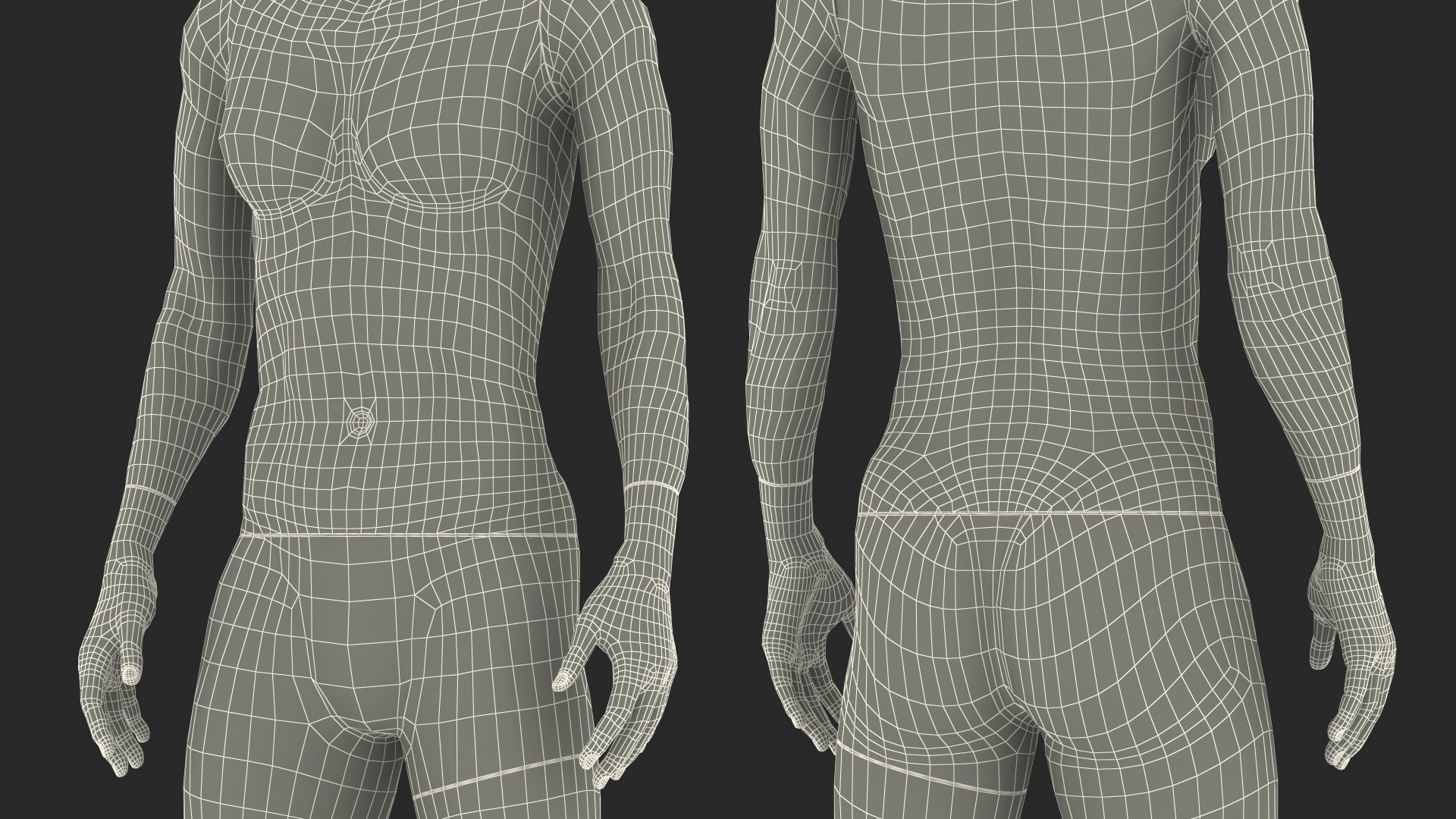 Female Sports Mannequin White 3D model