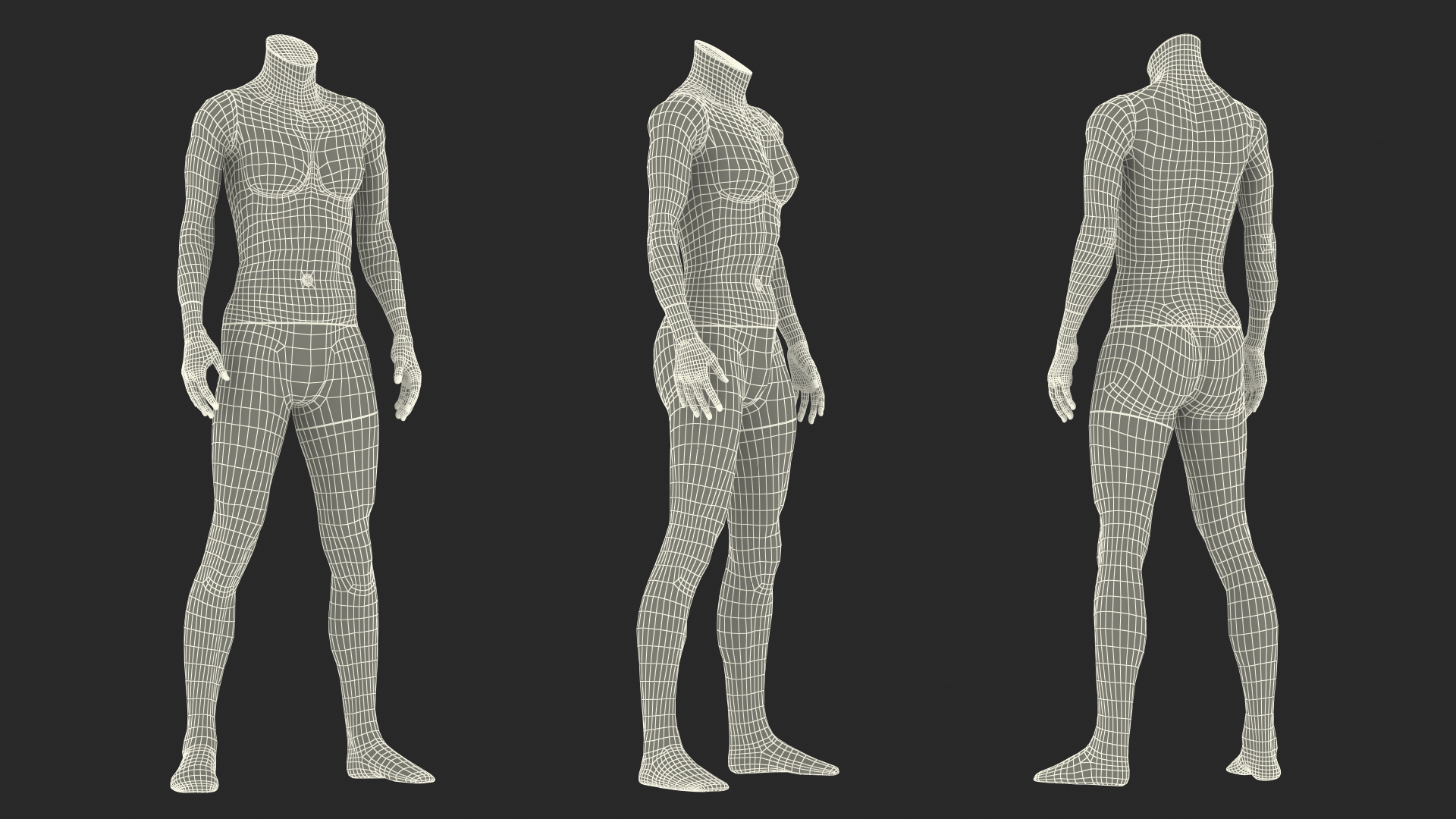 Female Sports Mannequin White 3D model