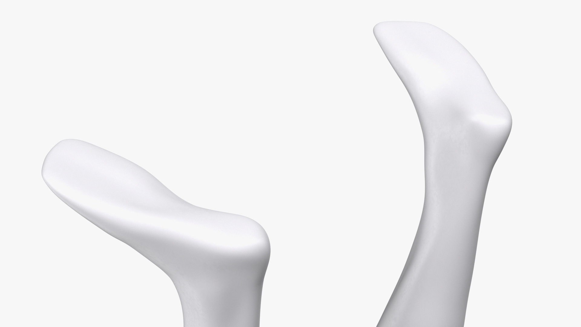 Female Sports Mannequin White 3D model