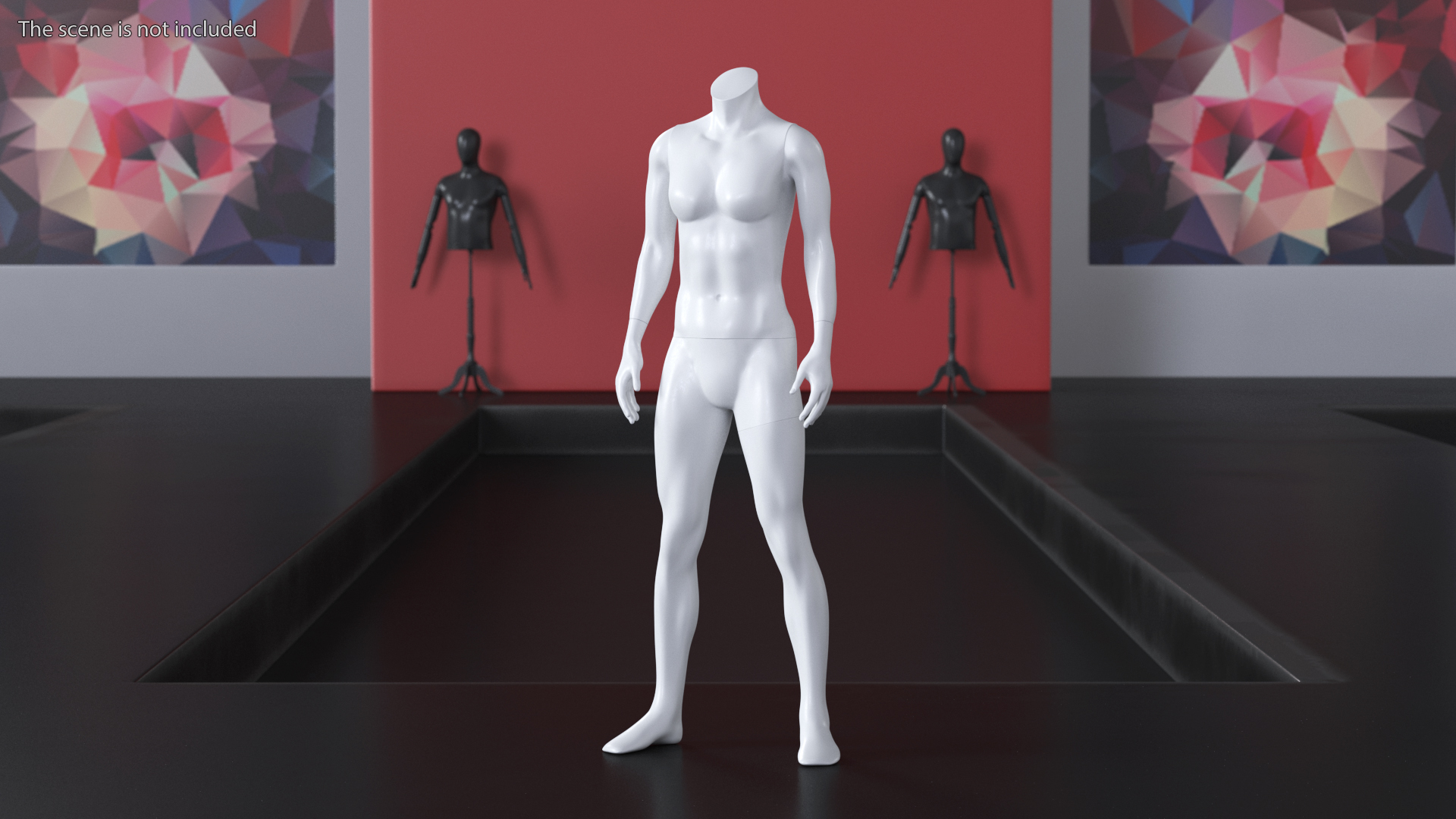Female Sports Mannequin White 3D model