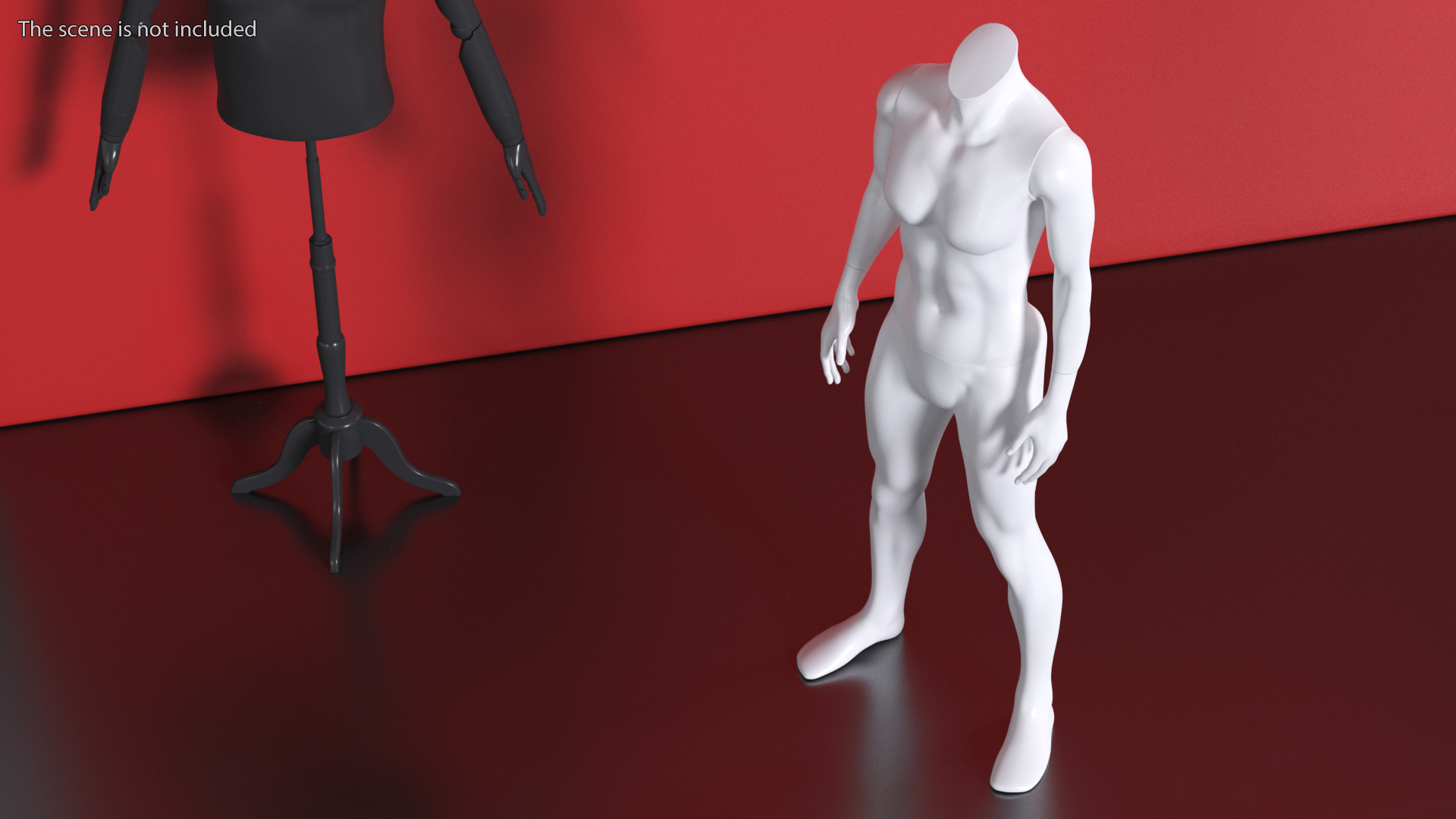 Female Sports Mannequin White 3D model