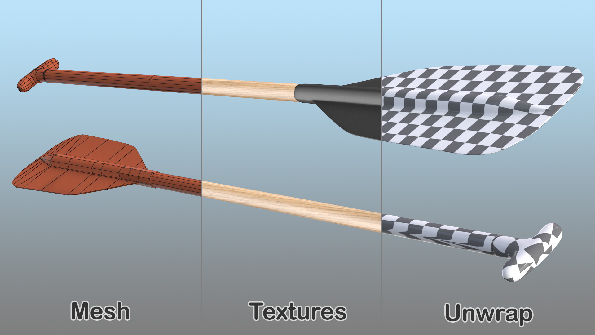 T-Grip Carlisle Standard Canoe Paddle 3D