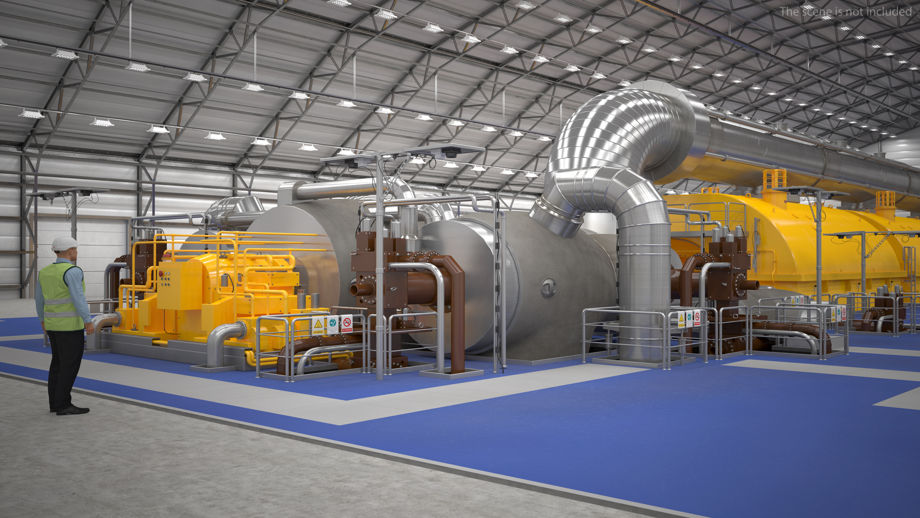 3D Siemens Steam Turbine Generator