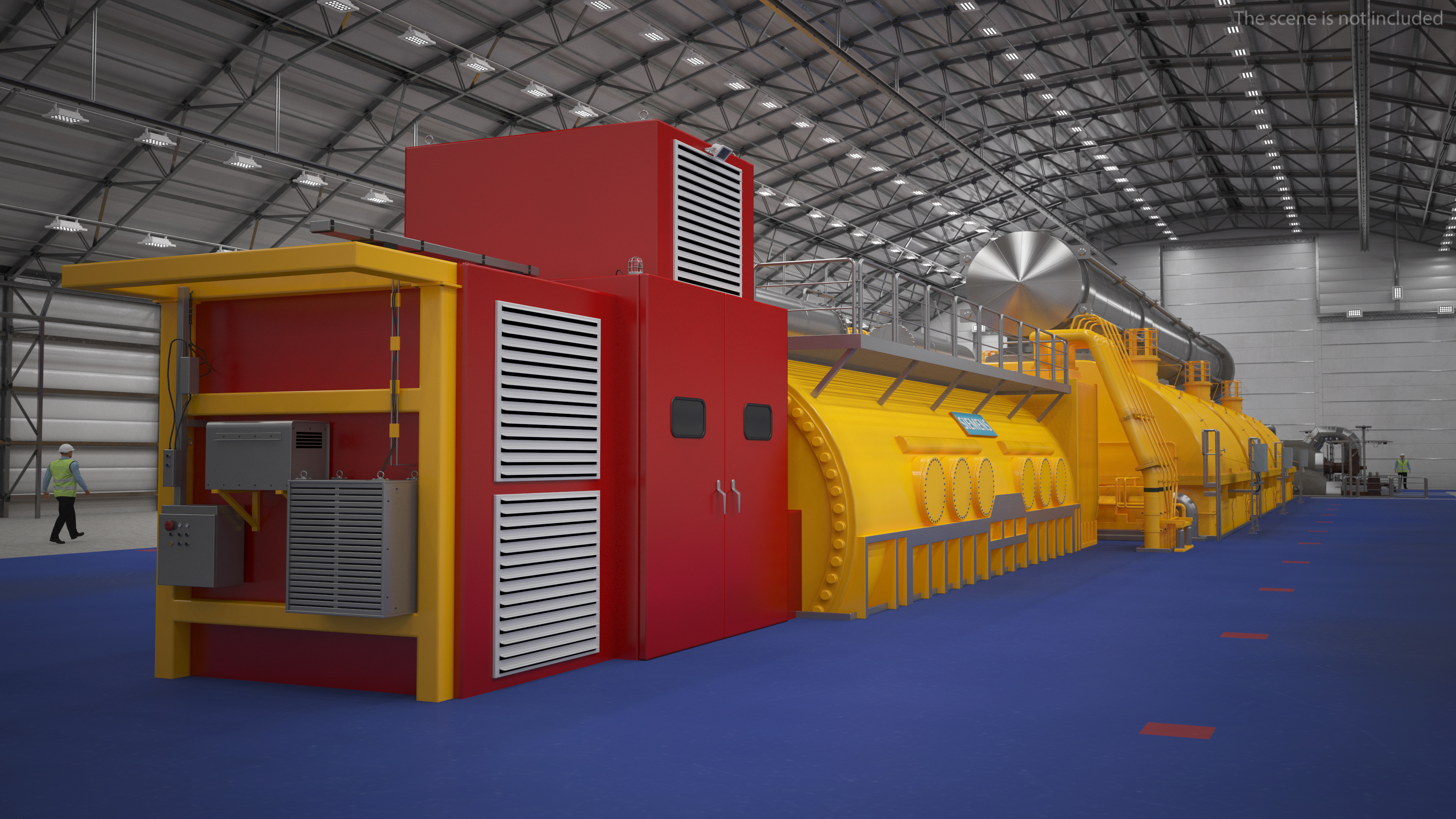 3D Siemens Steam Turbine Generator