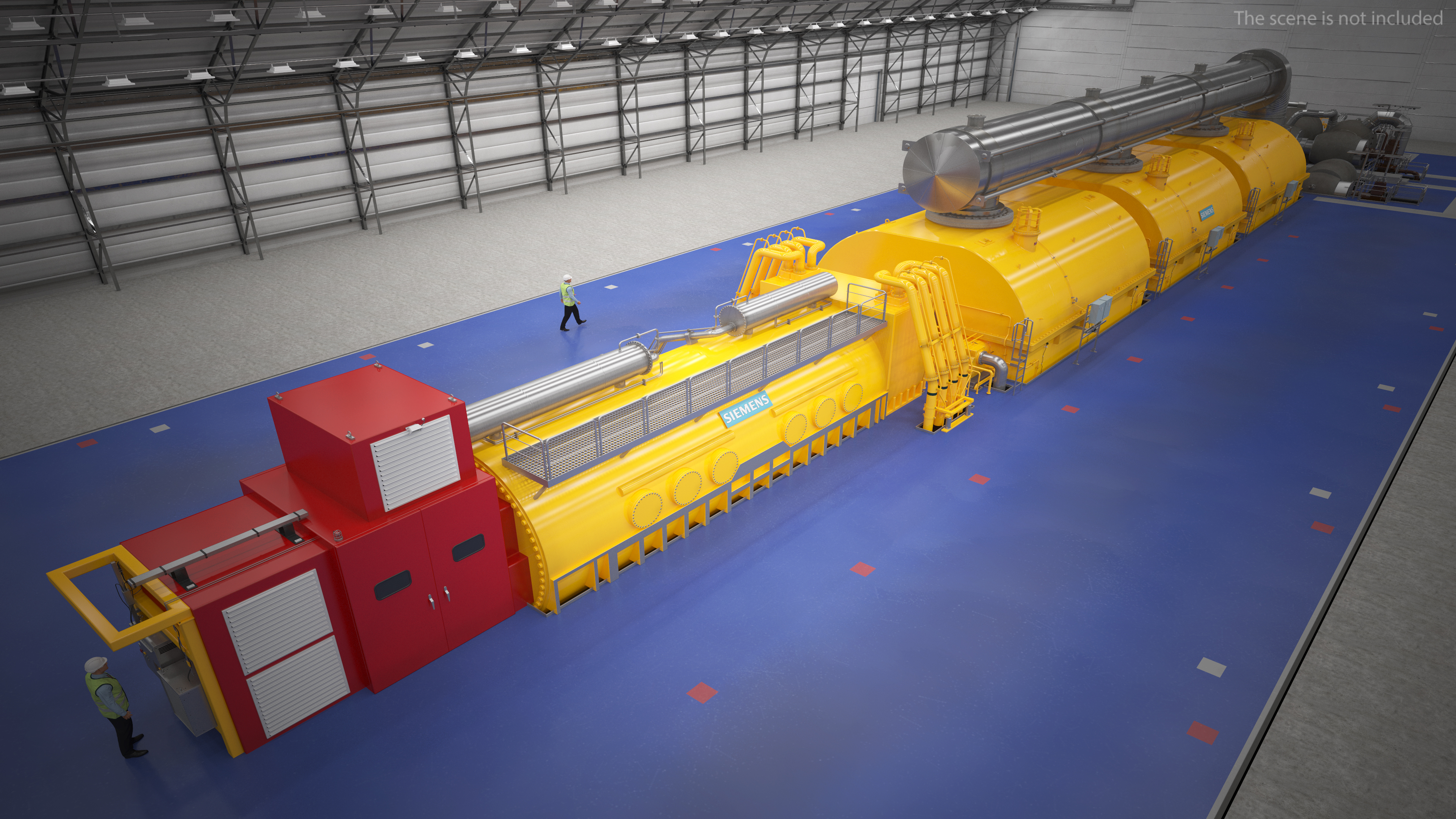 3D Siemens Steam Turbine Generator