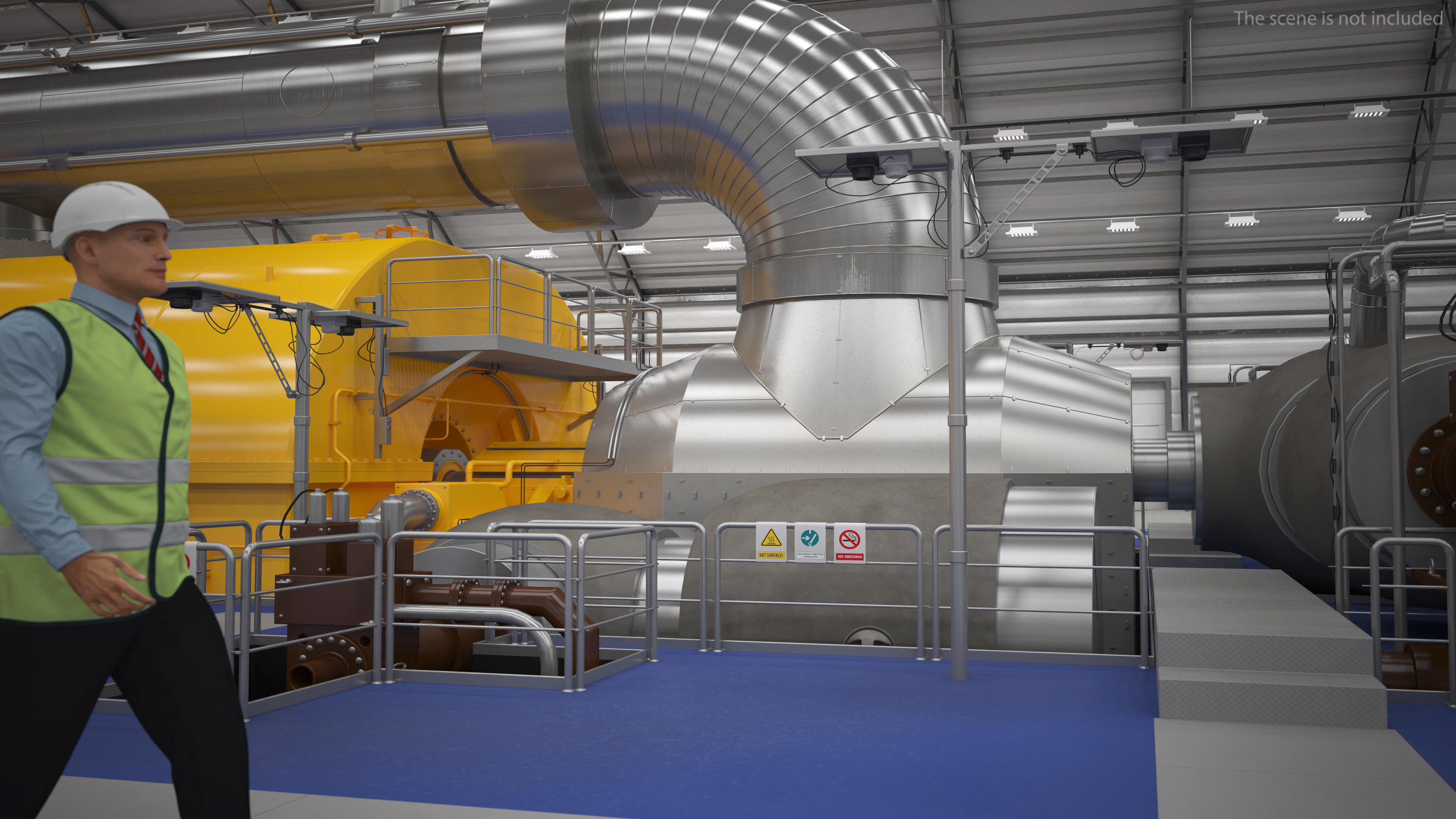 3D Siemens Steam Turbine Generator