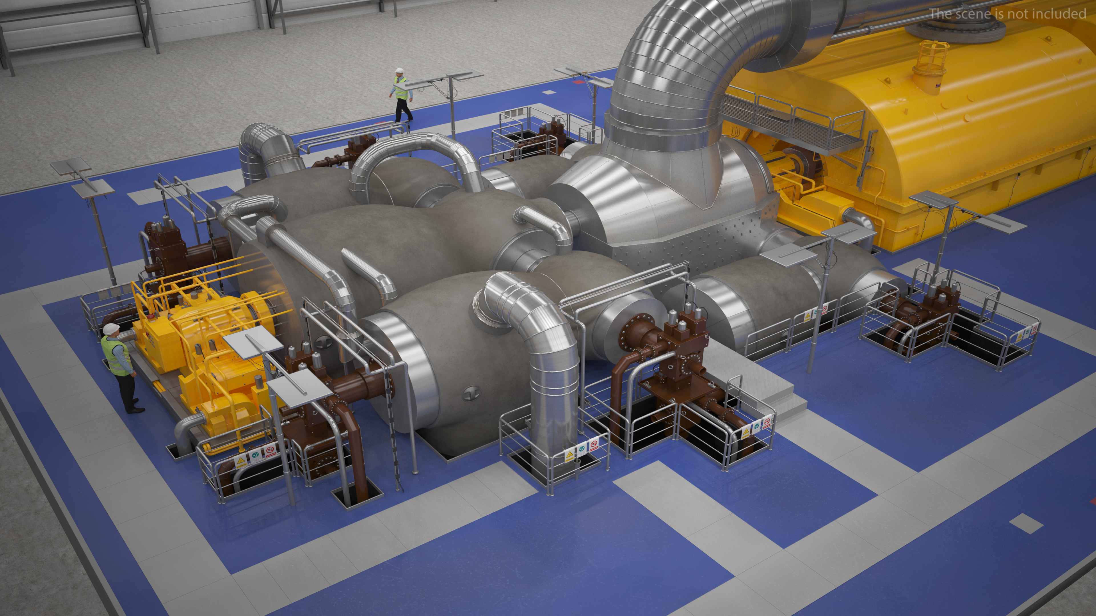 3D Siemens Steam Turbine Generator