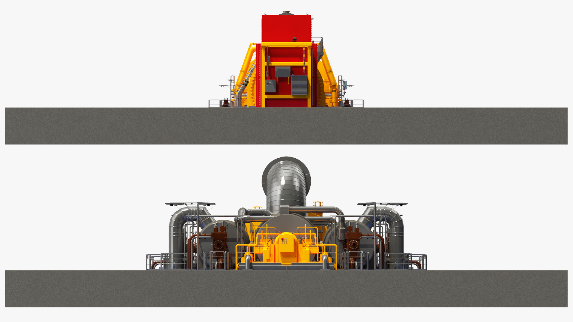3D Siemens Steam Turbine Generator