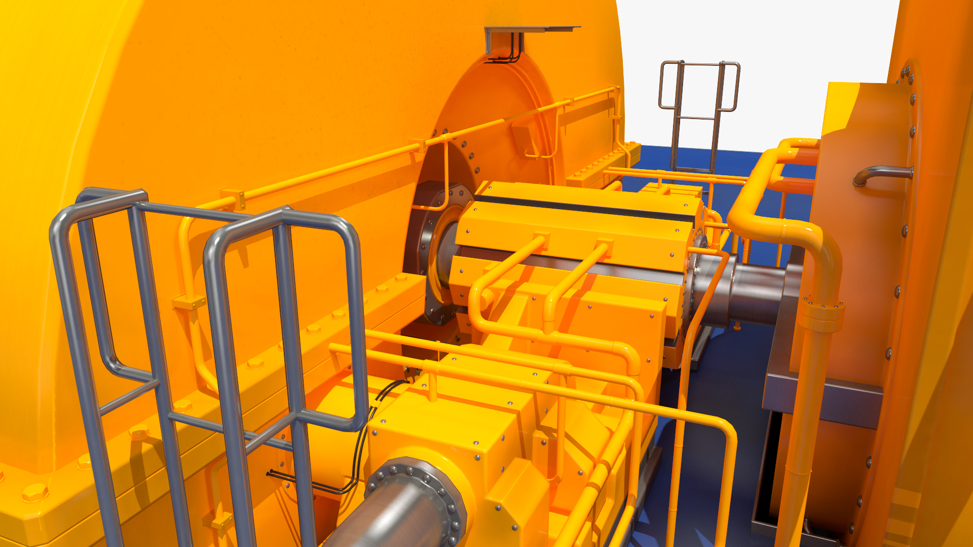 3D Siemens Steam Turbine Generator
