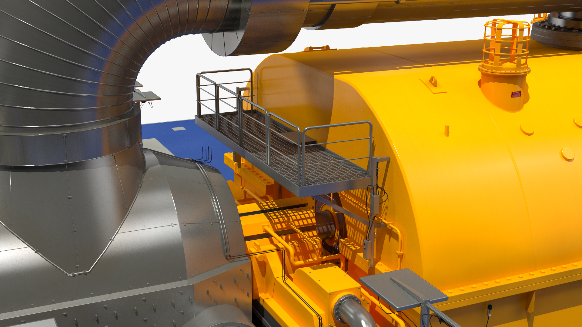 3D Siemens Steam Turbine Generator