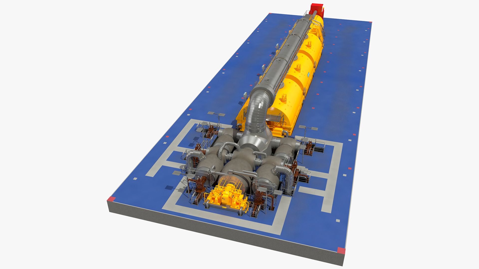 3D Siemens Steam Turbine Generator