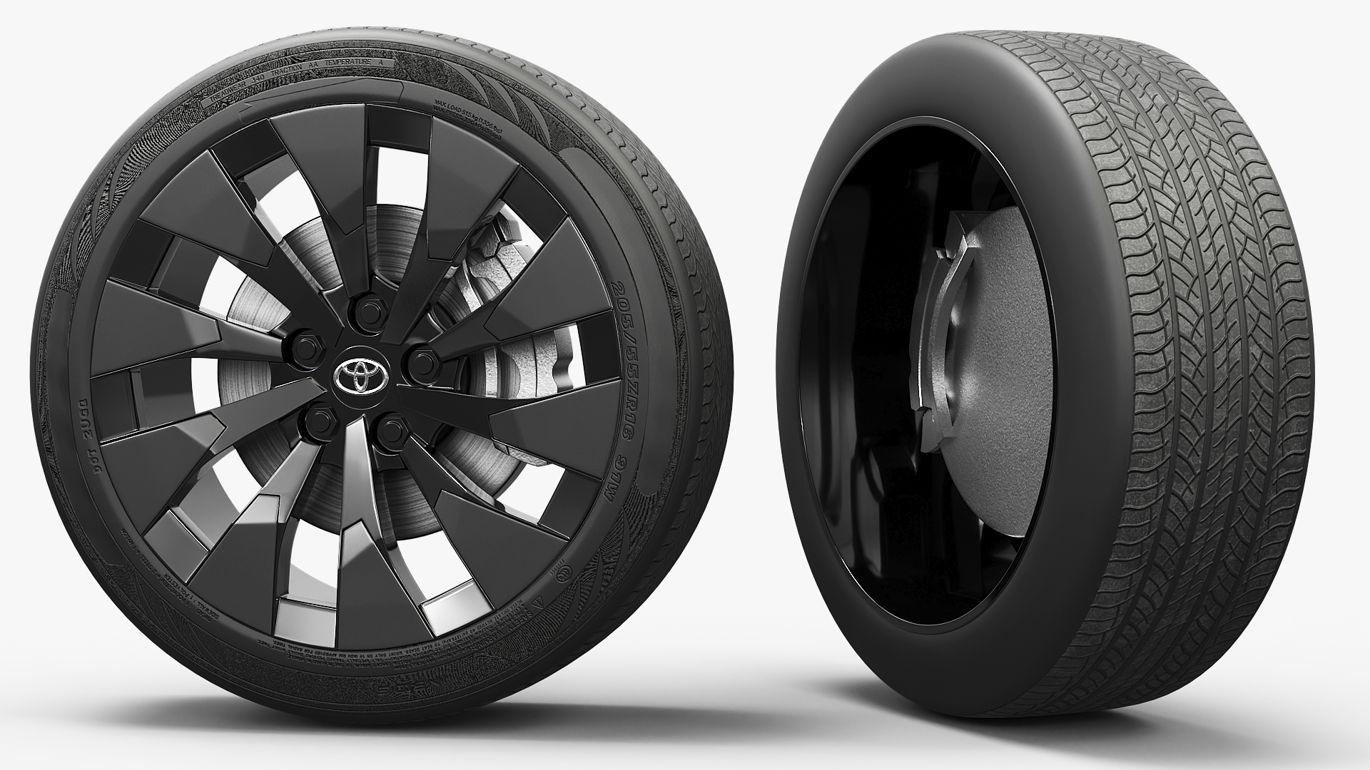 Toyota Alloy Wheel Rim Black - view 2