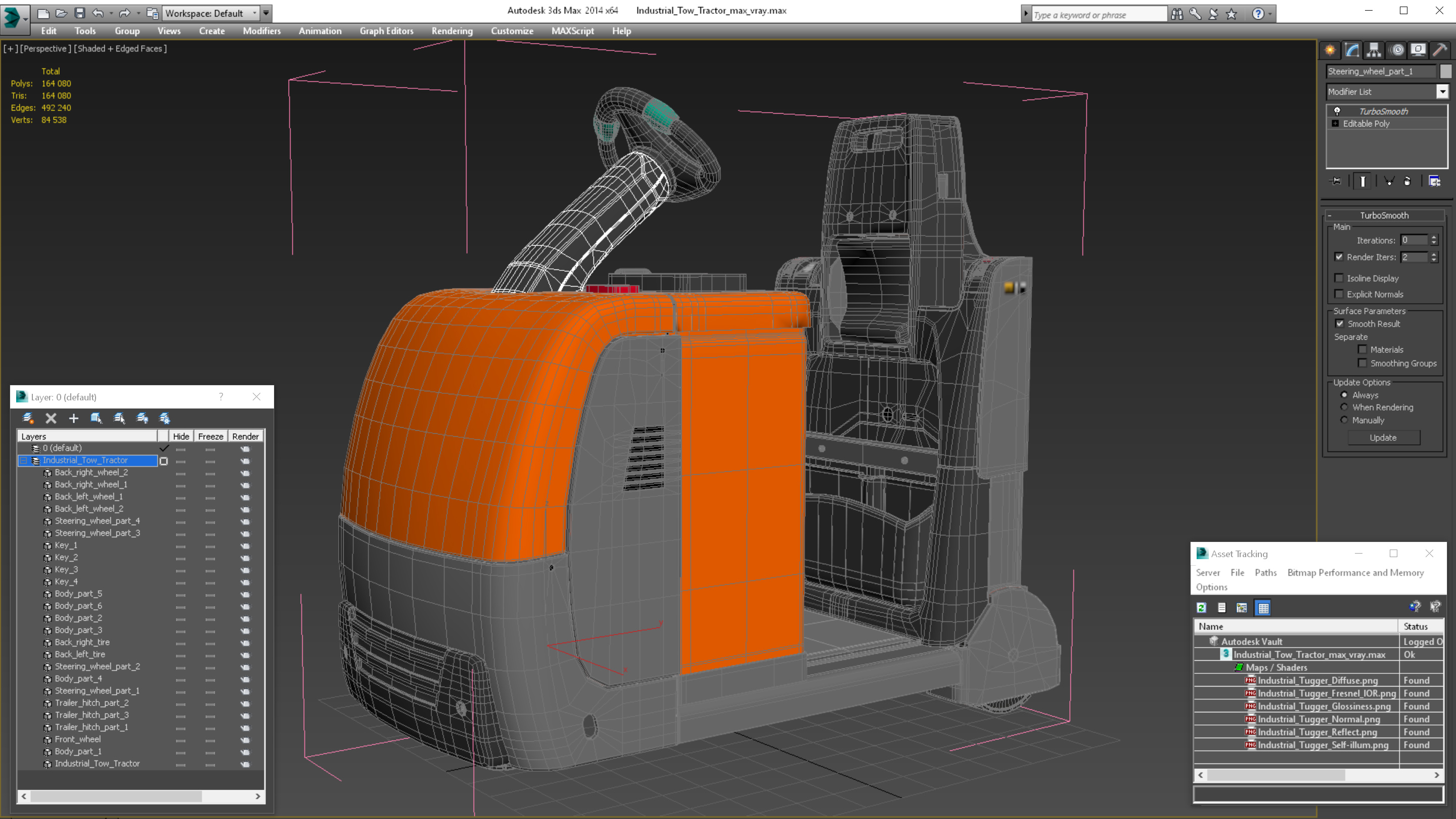 Industrial Tow Tractor 3D