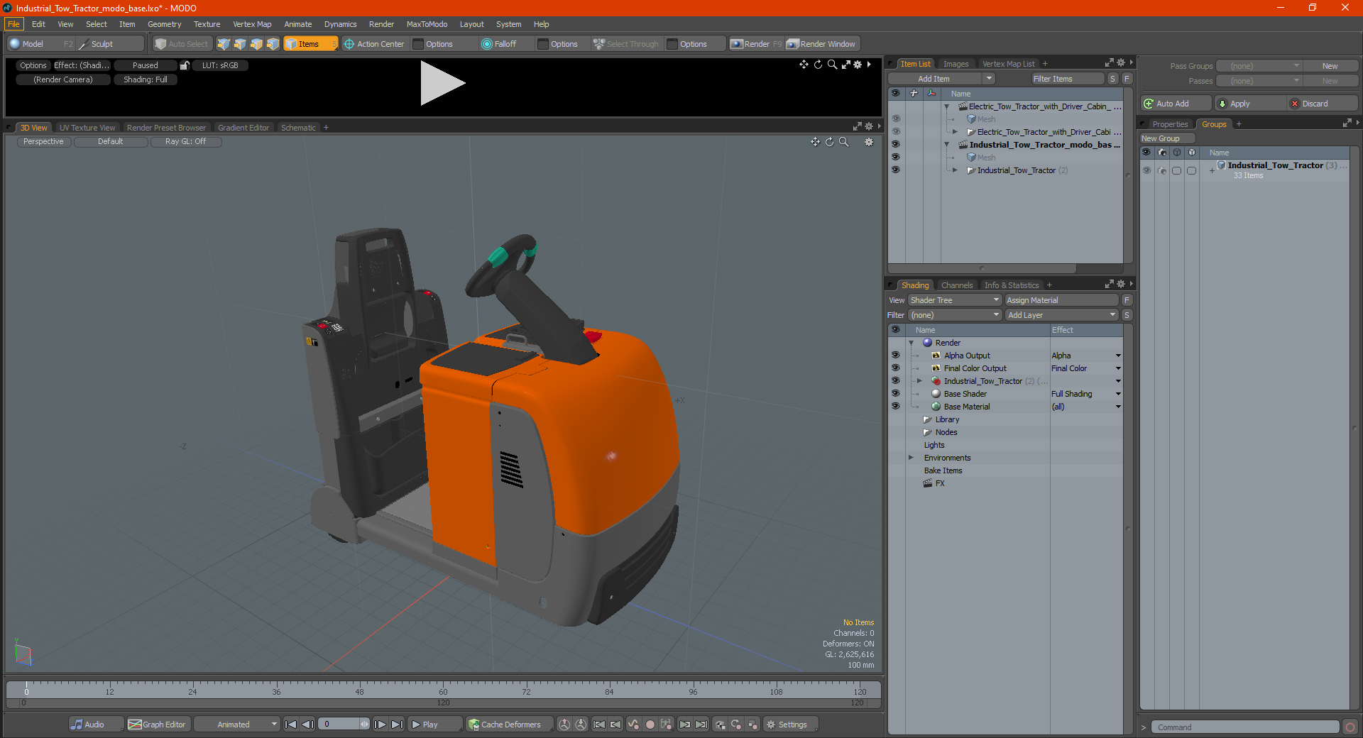 Industrial Tow Tractor 3D