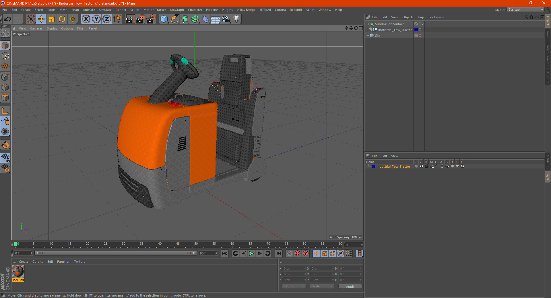 Industrial Tow Tractor 3D