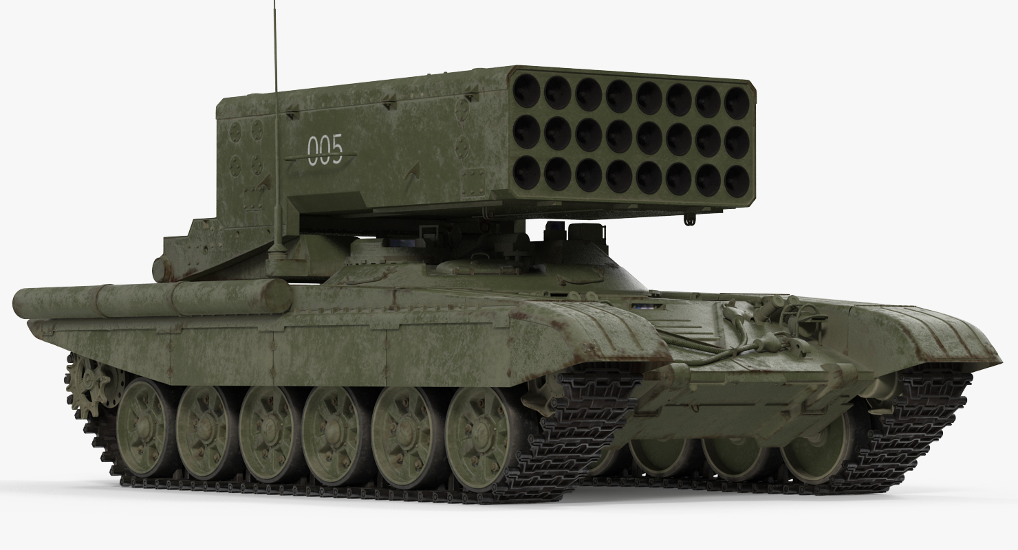 Russian Multiple Rocket Launcher TOS 1A 3D model
