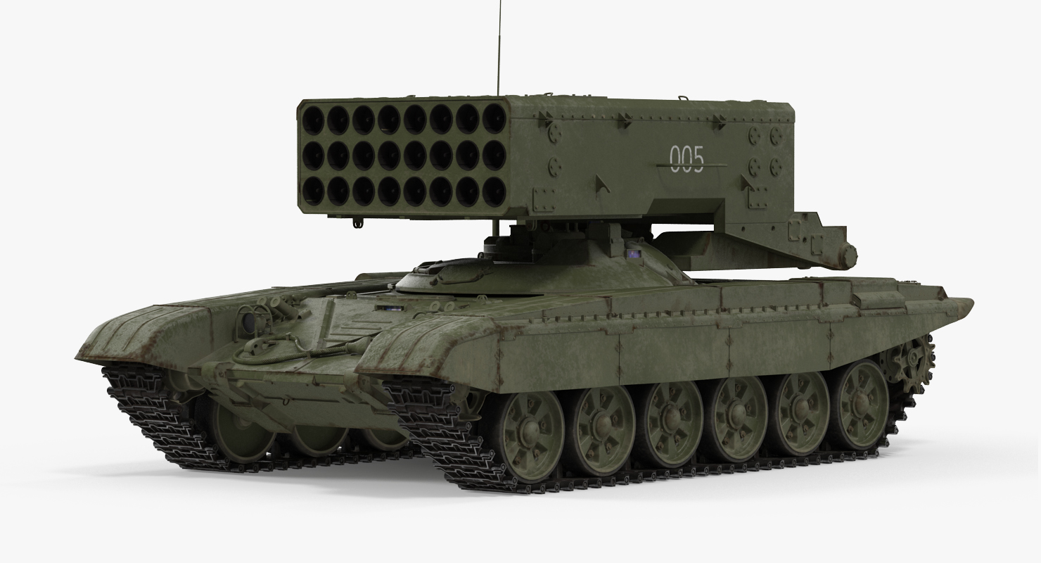 Russian Multiple Rocket Launcher TOS 1A 3D model