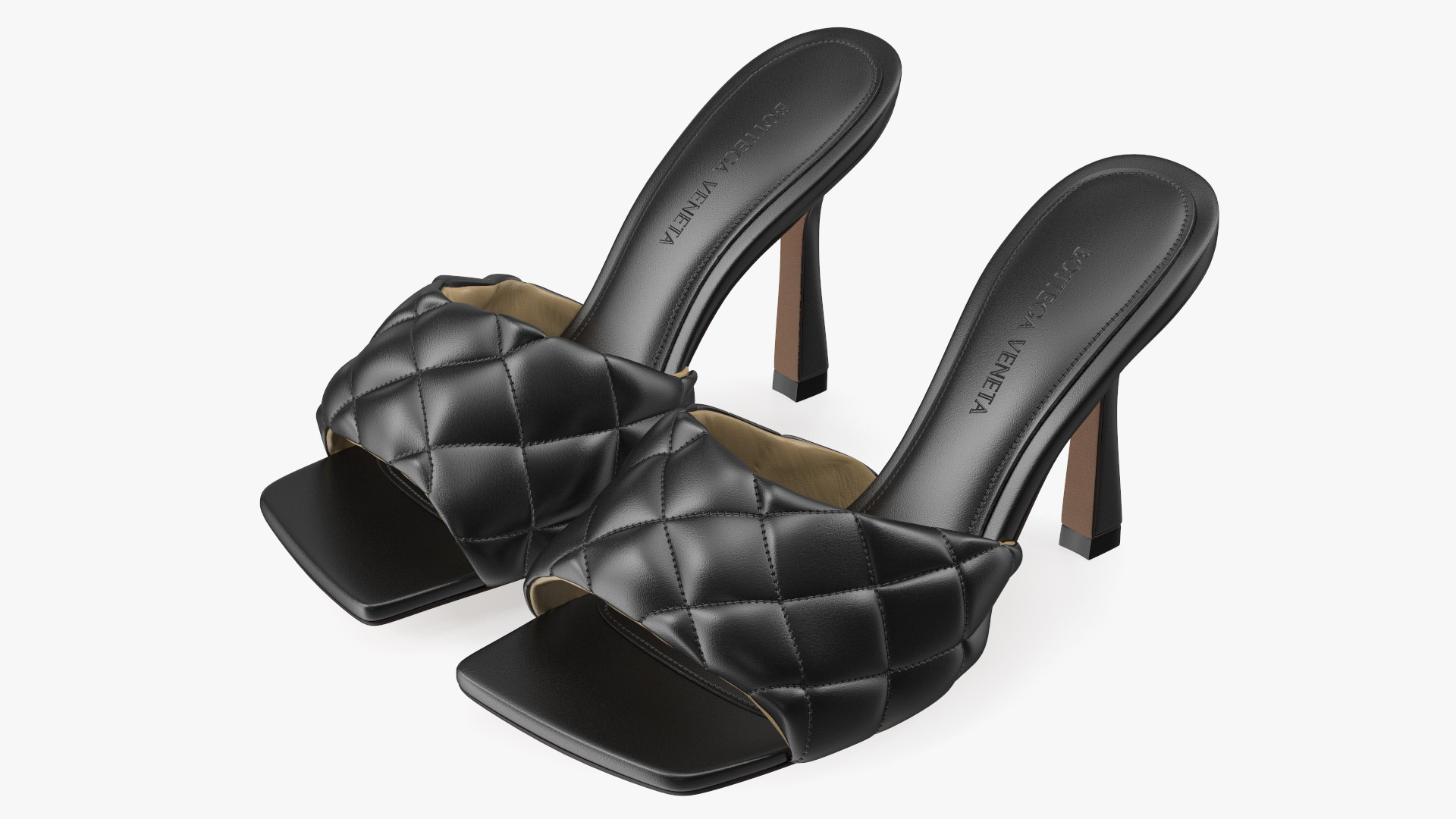 3D Bottega Veneta Sandals Black model