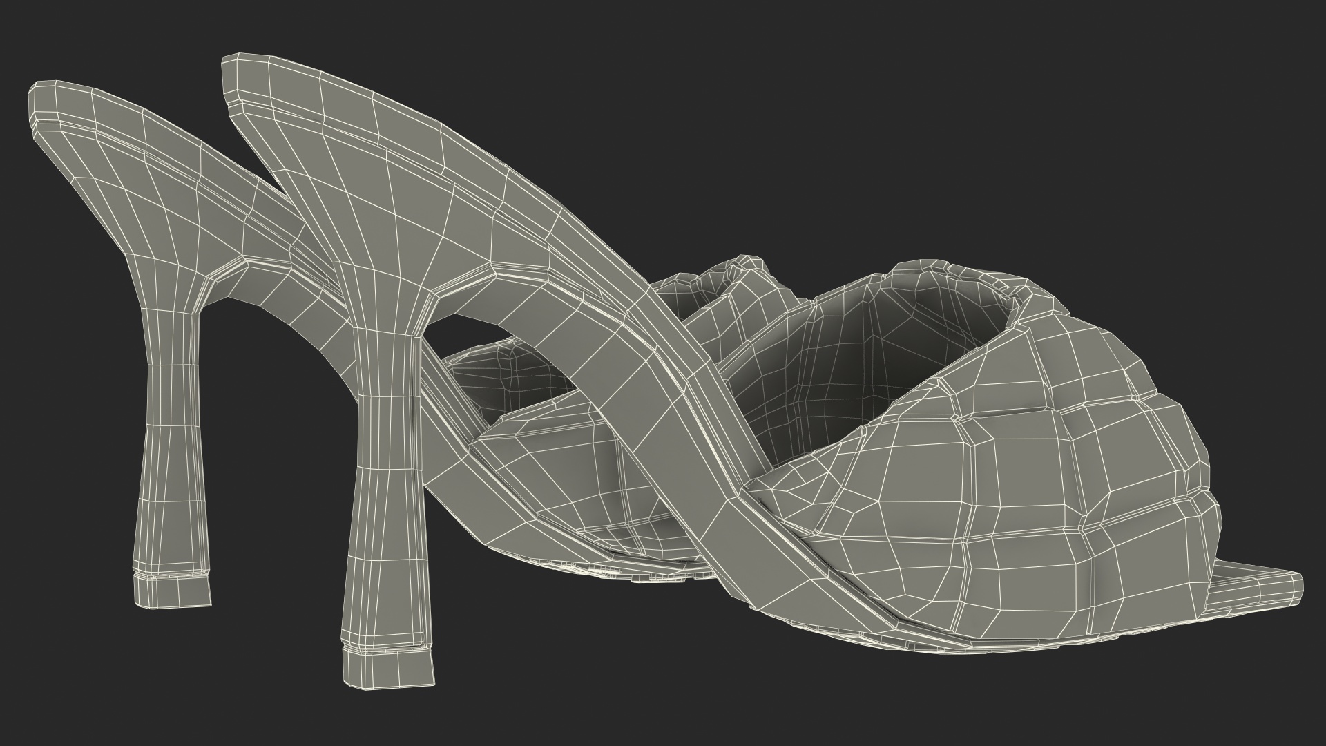 3D Bottega Veneta Sandals Black model