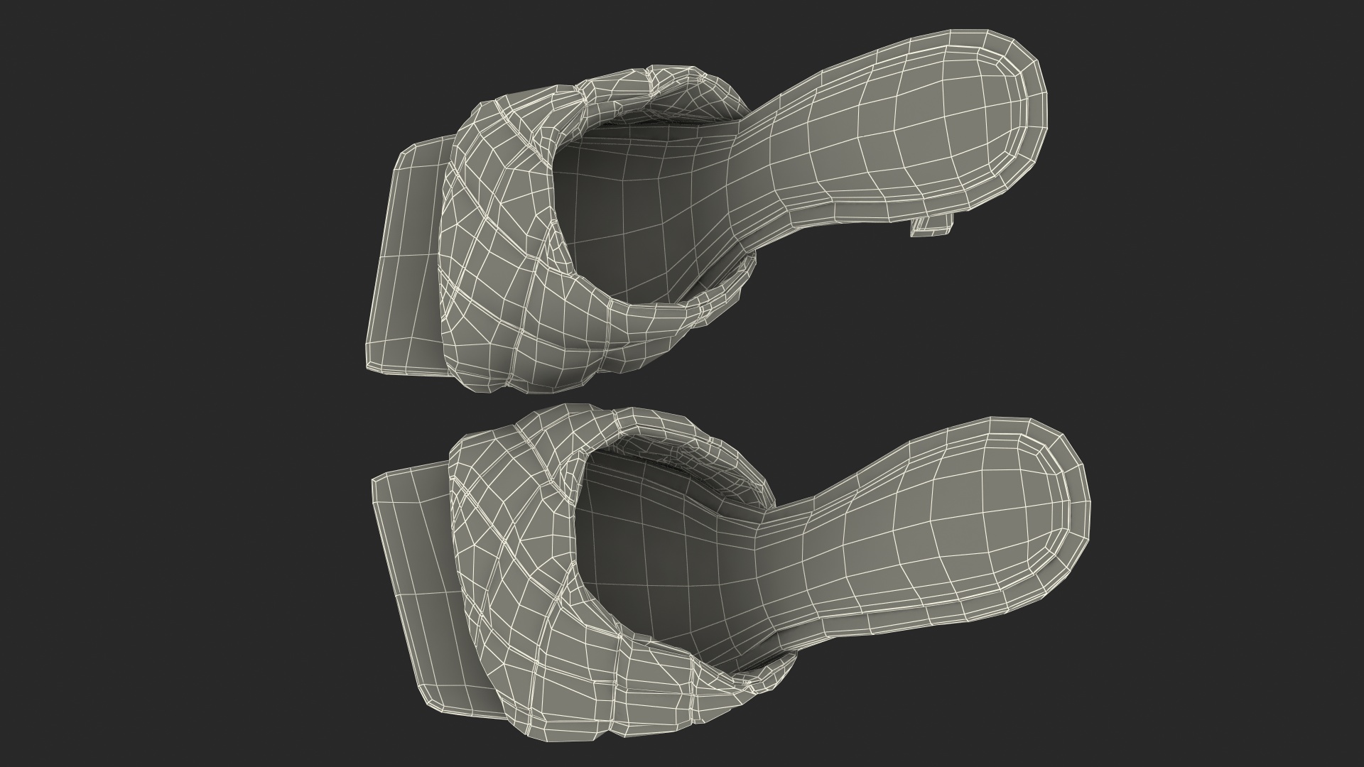 3D Bottega Veneta Sandals Black model