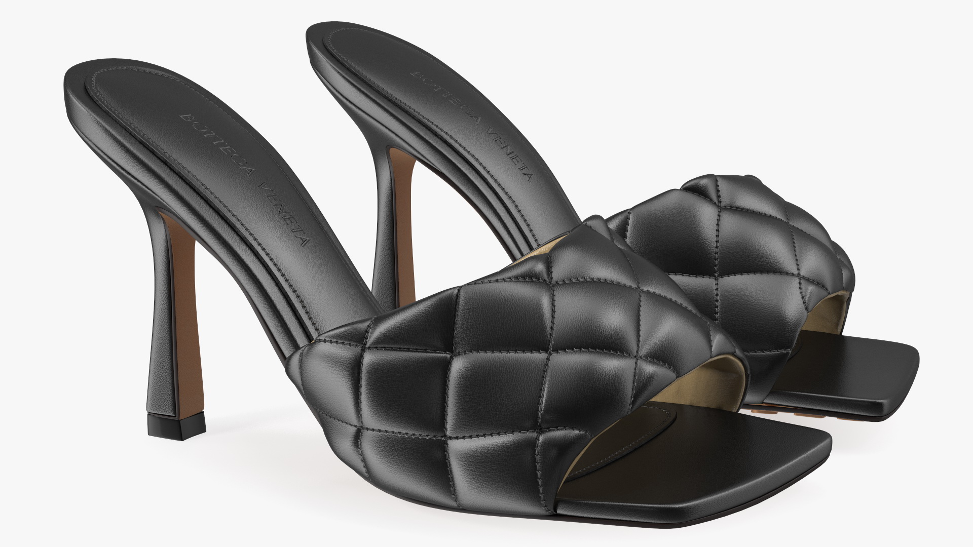 3D Bottega Veneta Sandals Black model