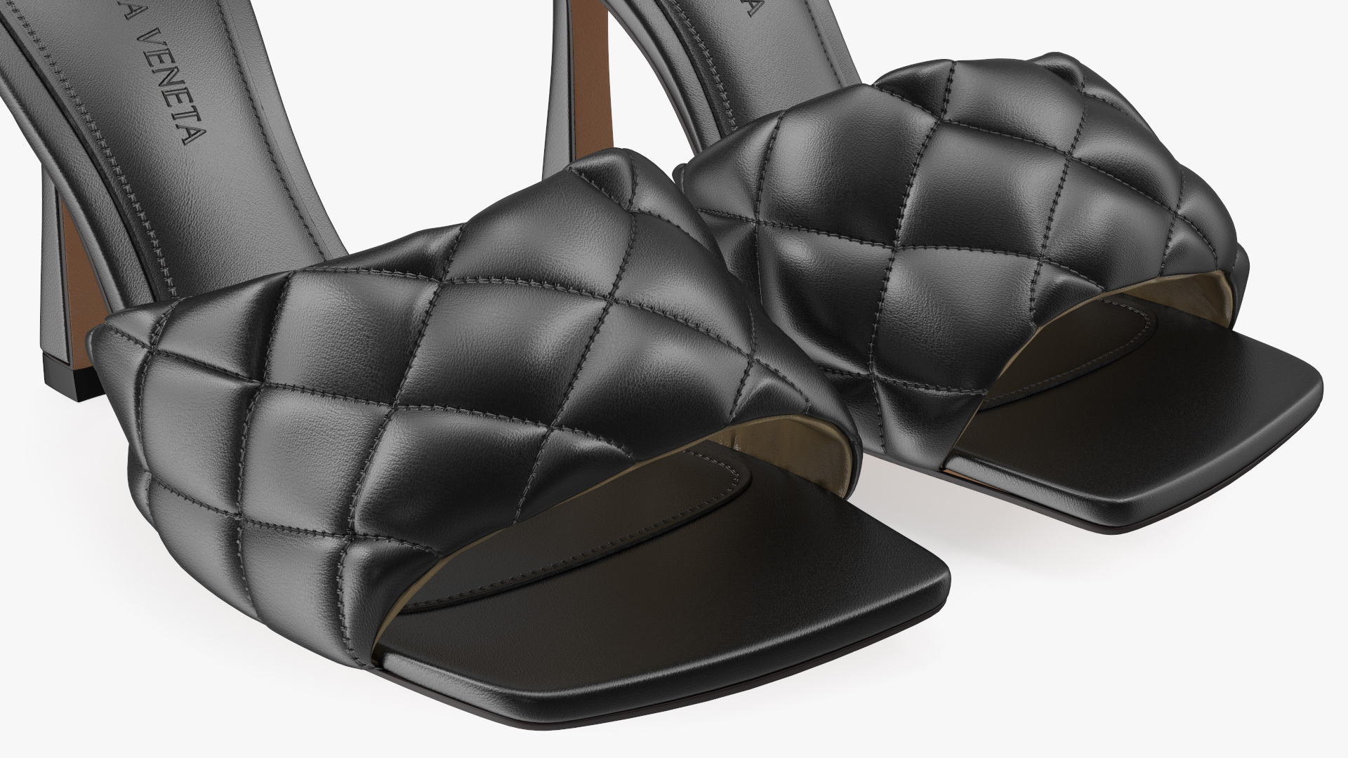 3D Bottega Veneta Sandals Black model