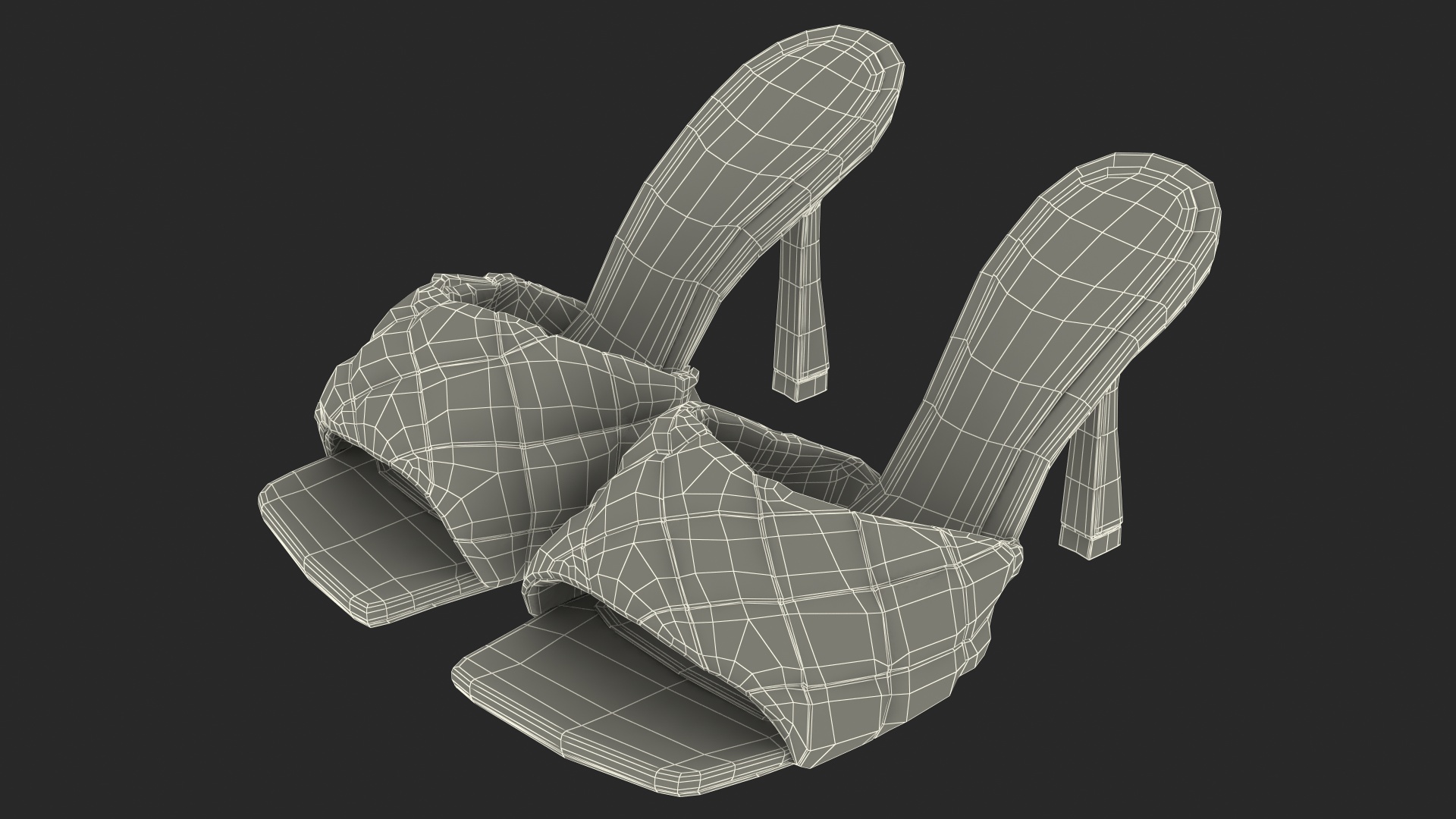 3D Bottega Veneta Sandals Black model