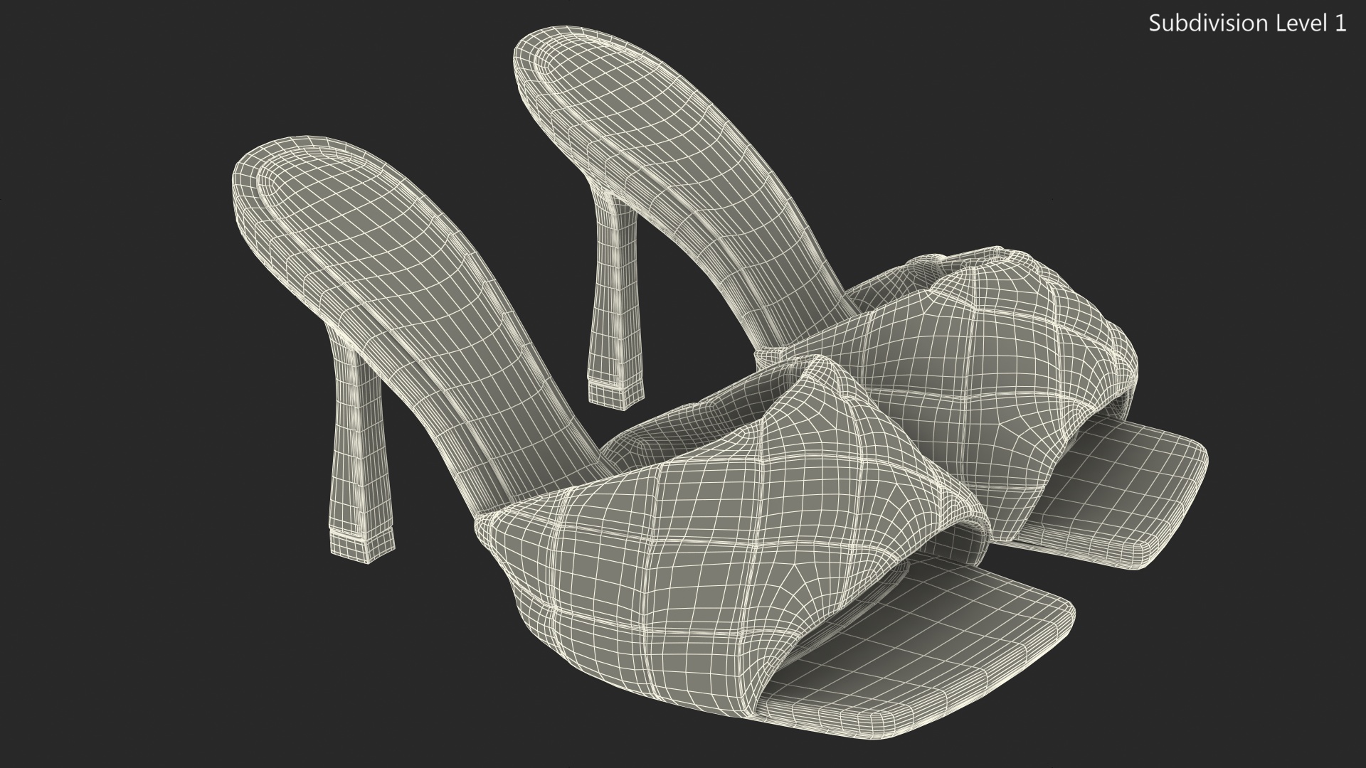 3D Bottega Veneta Sandals Black model