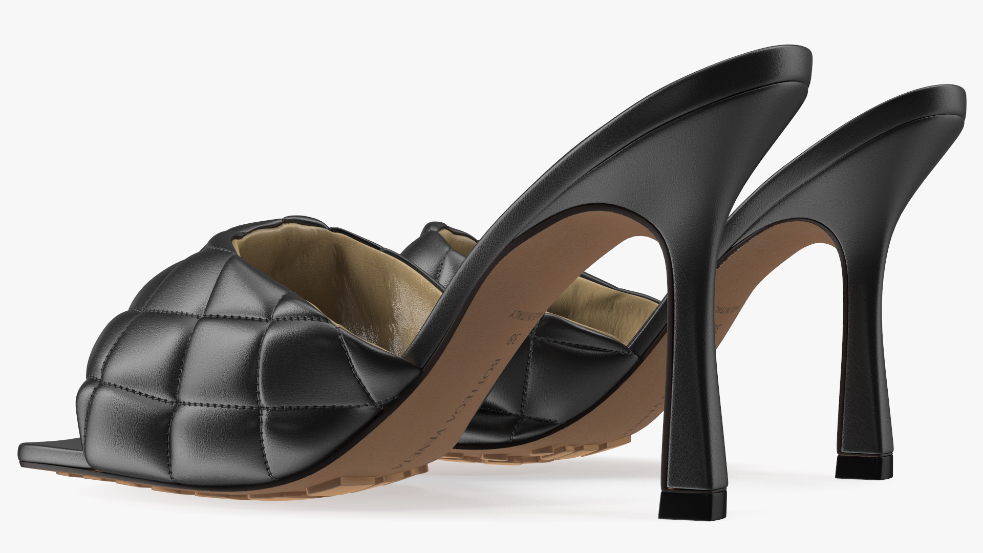 3D Bottega Veneta Sandals Black model