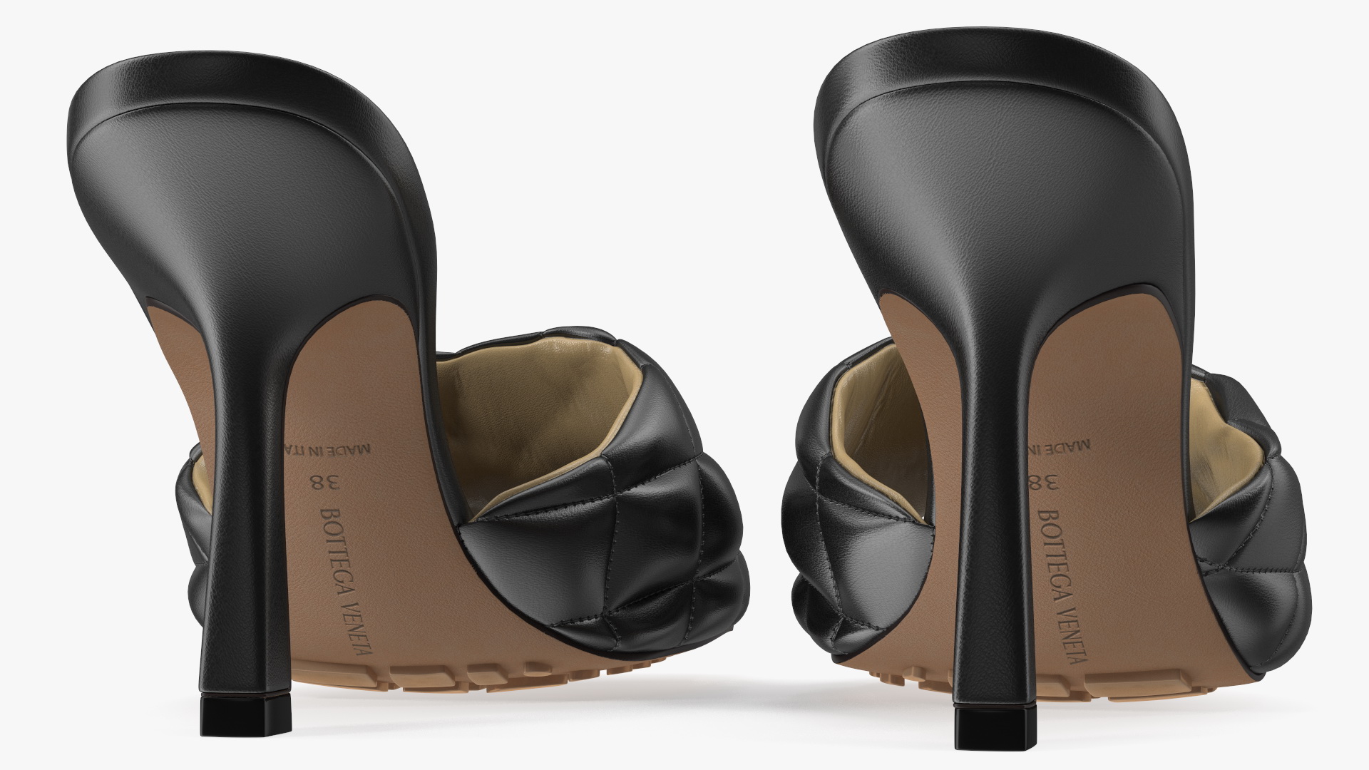 3D Bottega Veneta Sandals Black model