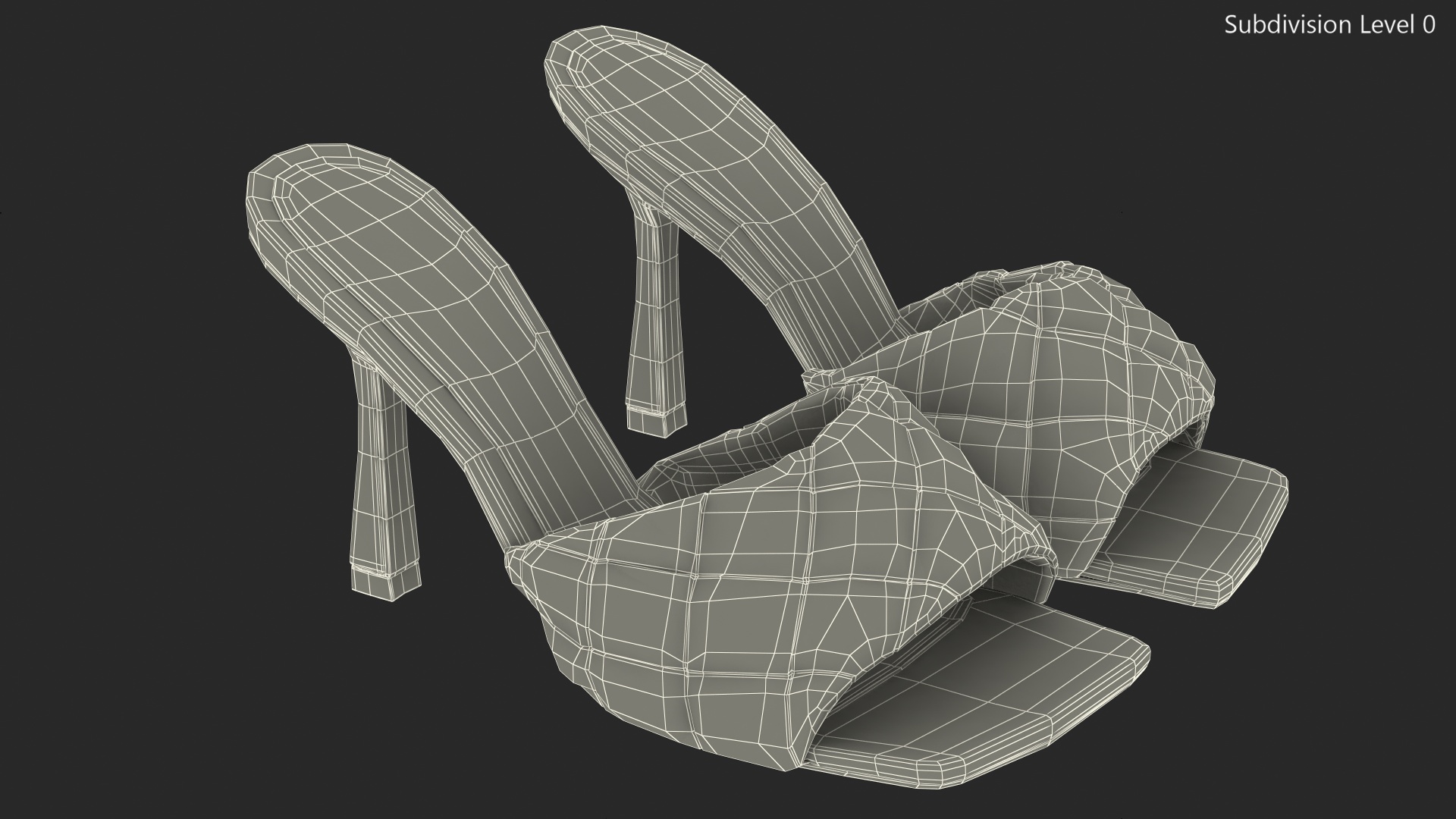 3D Bottega Veneta Sandals Black model