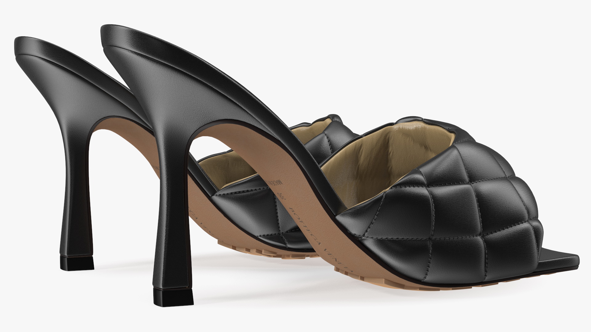 3D Bottega Veneta Sandals Black model