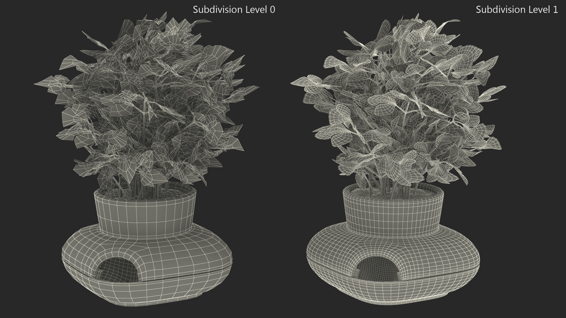 3D Parsley in Sagaform Single Herb Pot White