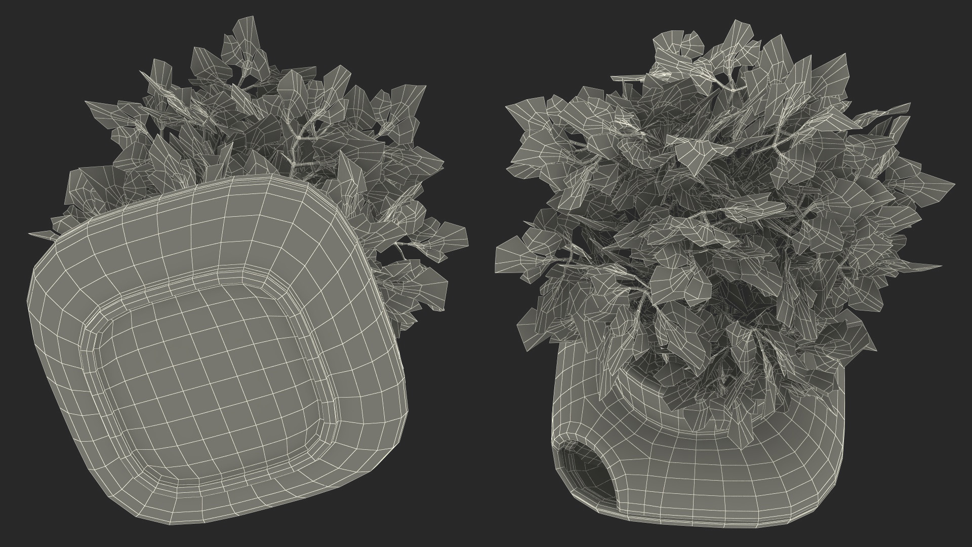3D Parsley in Sagaform Single Herb Pot White