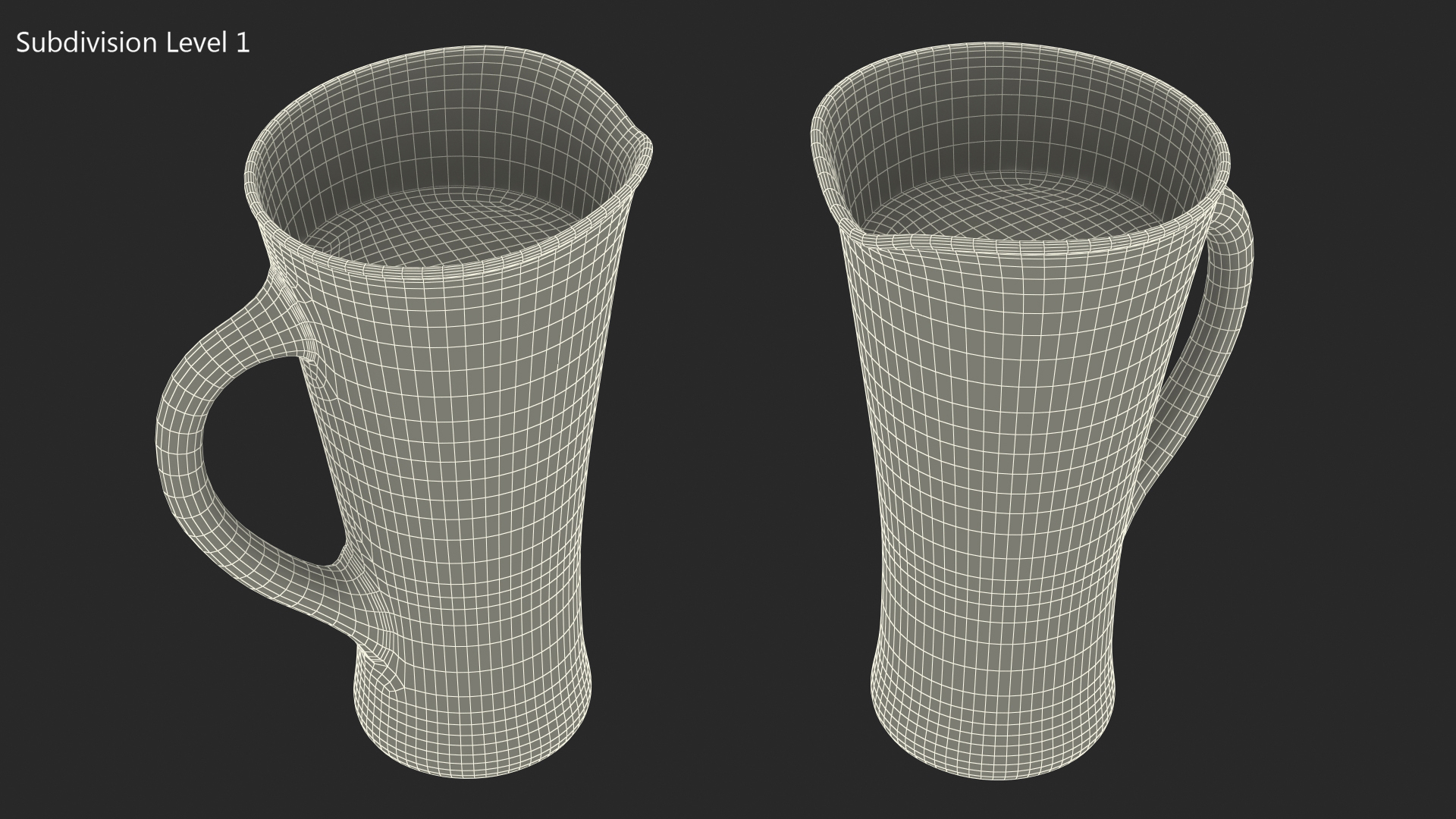 Glass Pouring Jug With Handle Full 3D model