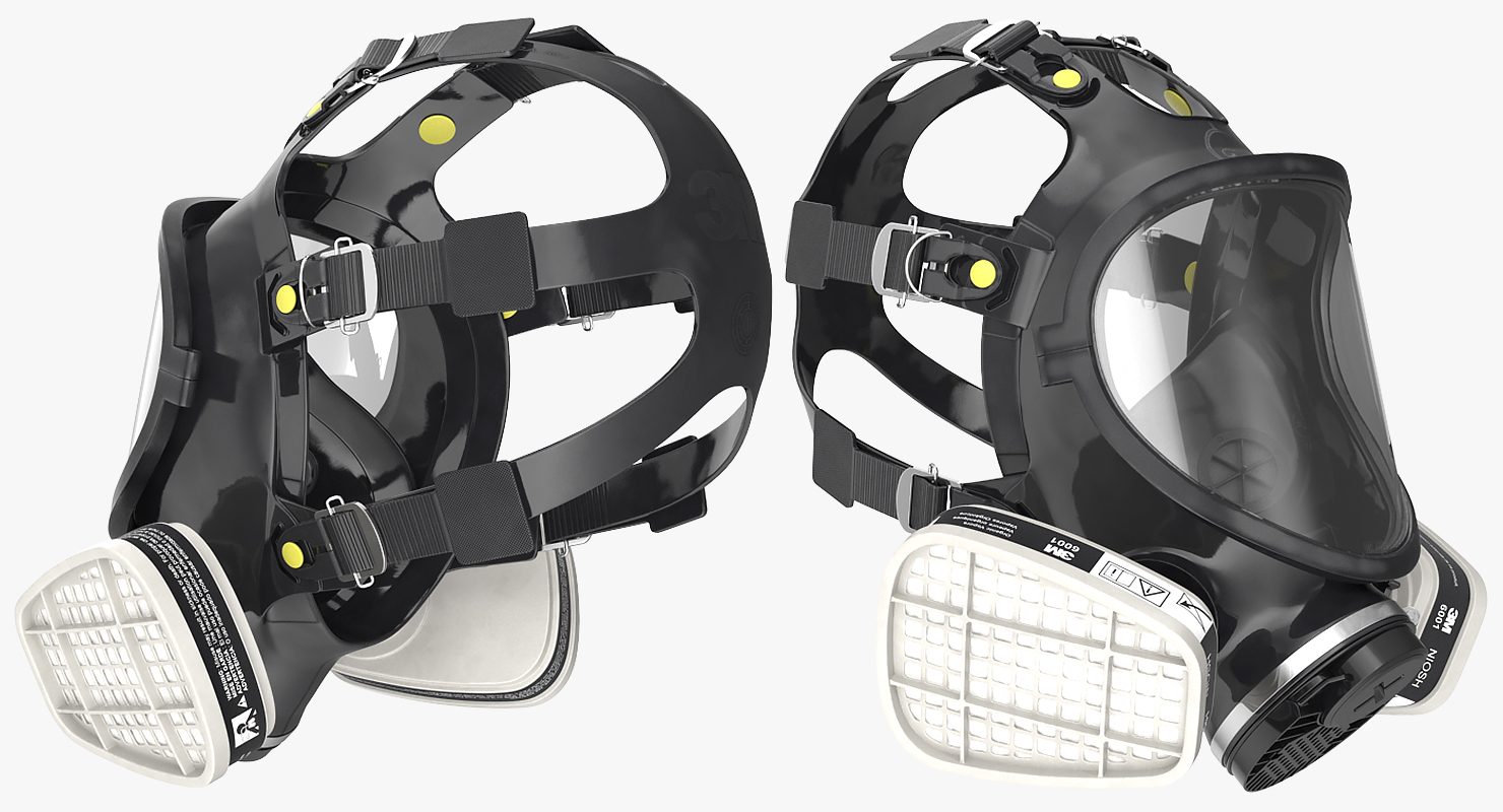 Safety Full Face Respirator 3D
