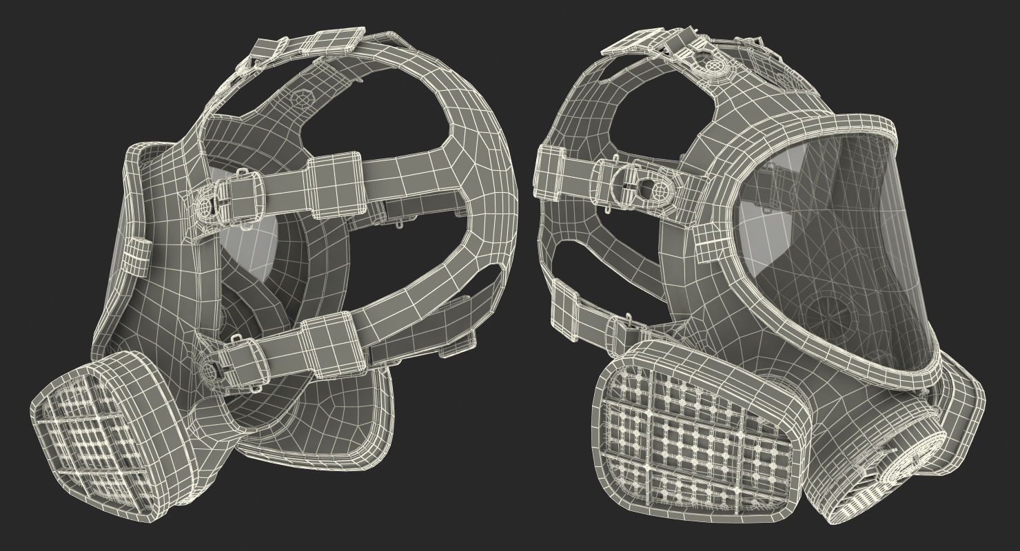 Safety Full Face Respirator 3D
