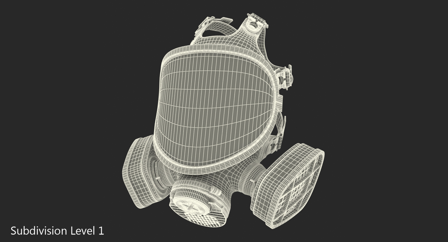 Safety Full Face Respirator 3D