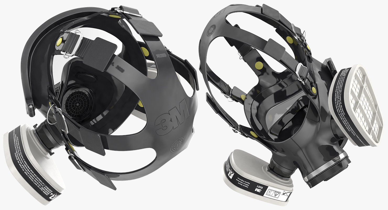 Safety Full Face Respirator 3D