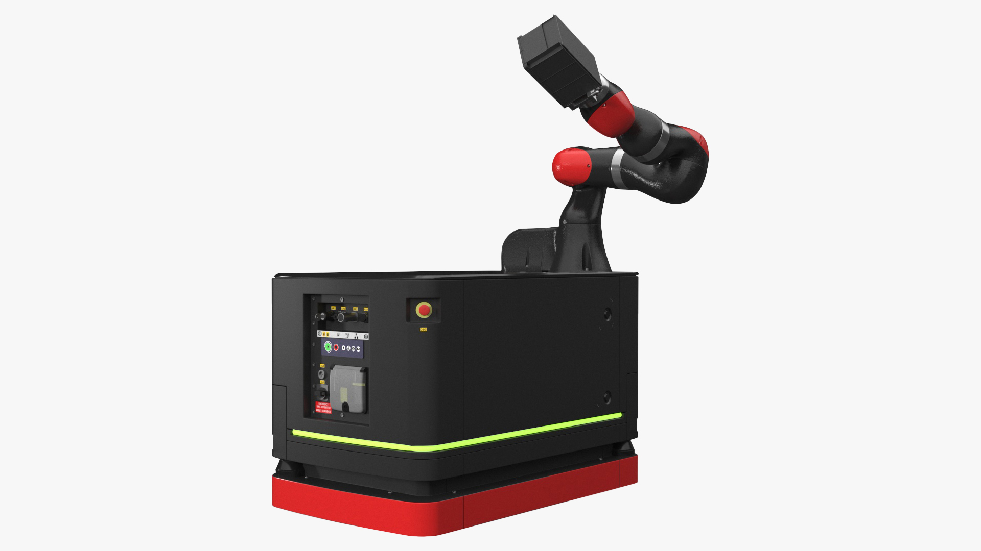 3D model Mobile Robot Hand with Special Box Rigged for Maya