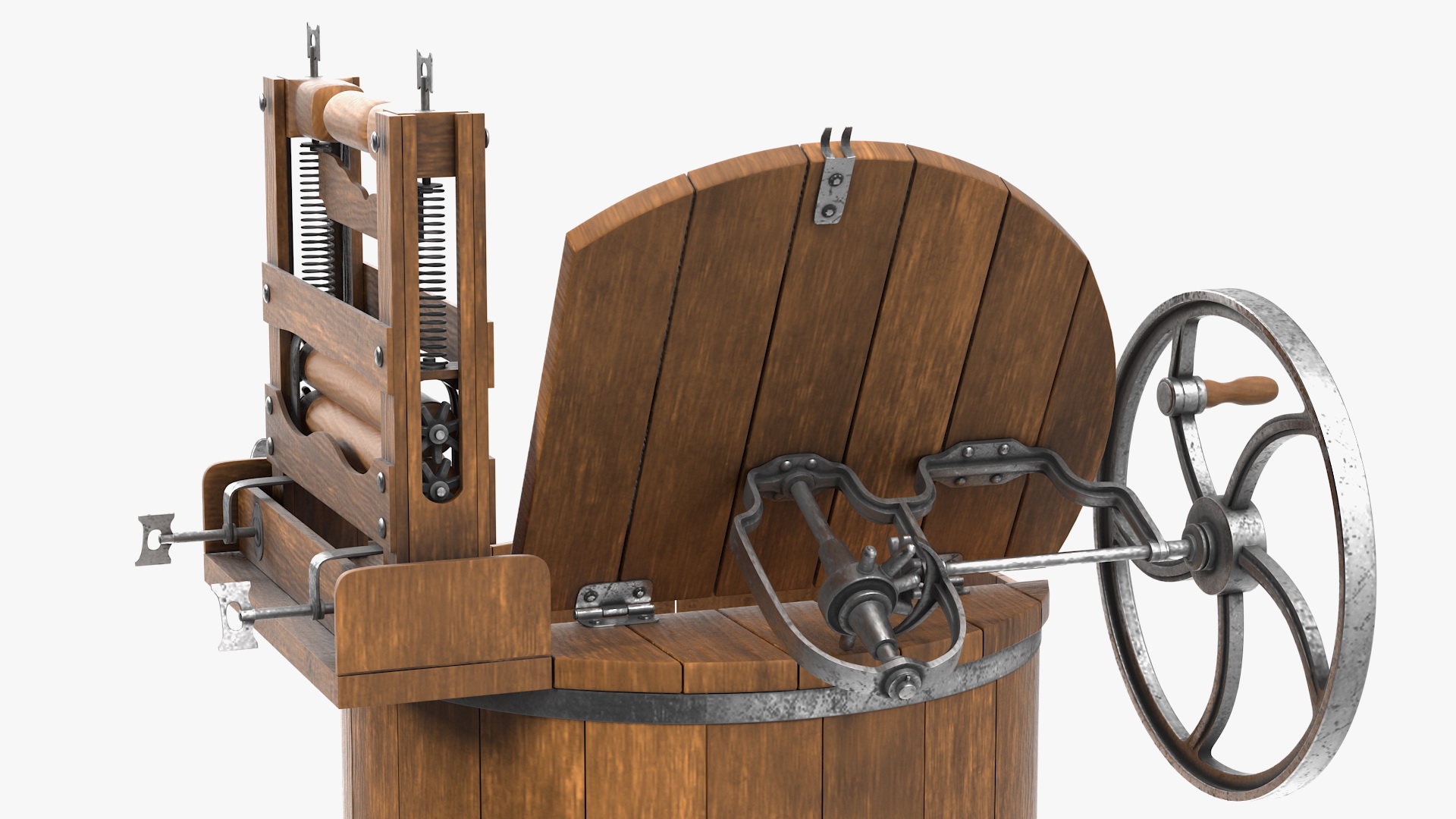3D model Opened Vintage Washing Machine