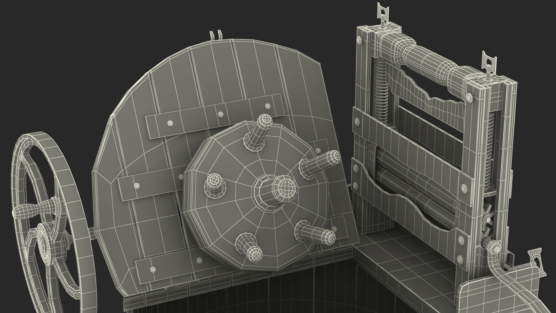 3D model Opened Vintage Washing Machine