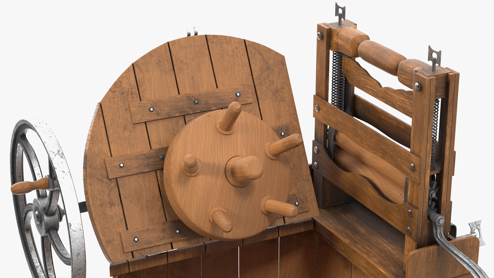 3D model Opened Vintage Washing Machine