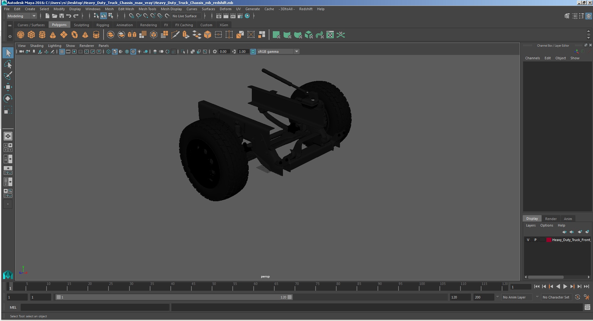 Heavy Duty Truck Chassis 3D model